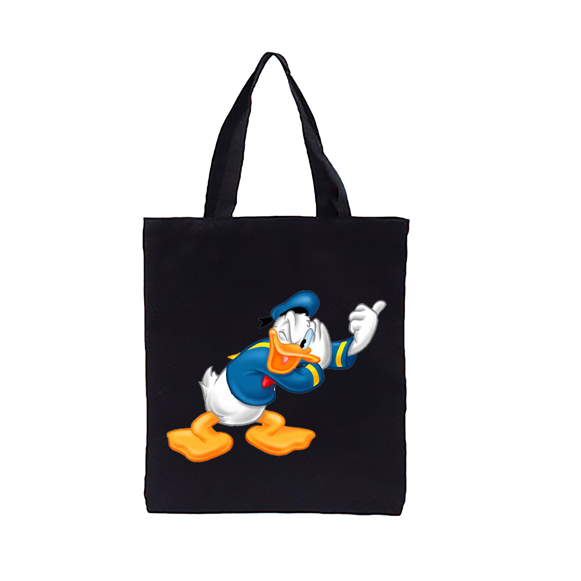 （画像用） ミッキーマウス Mickey Mouse 縦型キャンバス生地手提げバッグ　トートバッグ