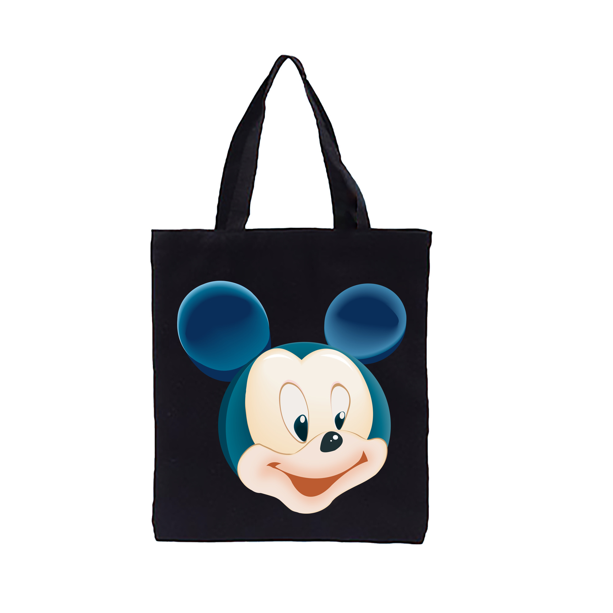ミッキーマウス Mickey Mouse 縦型キャンバス生地手提げバッグ　トートバッグ