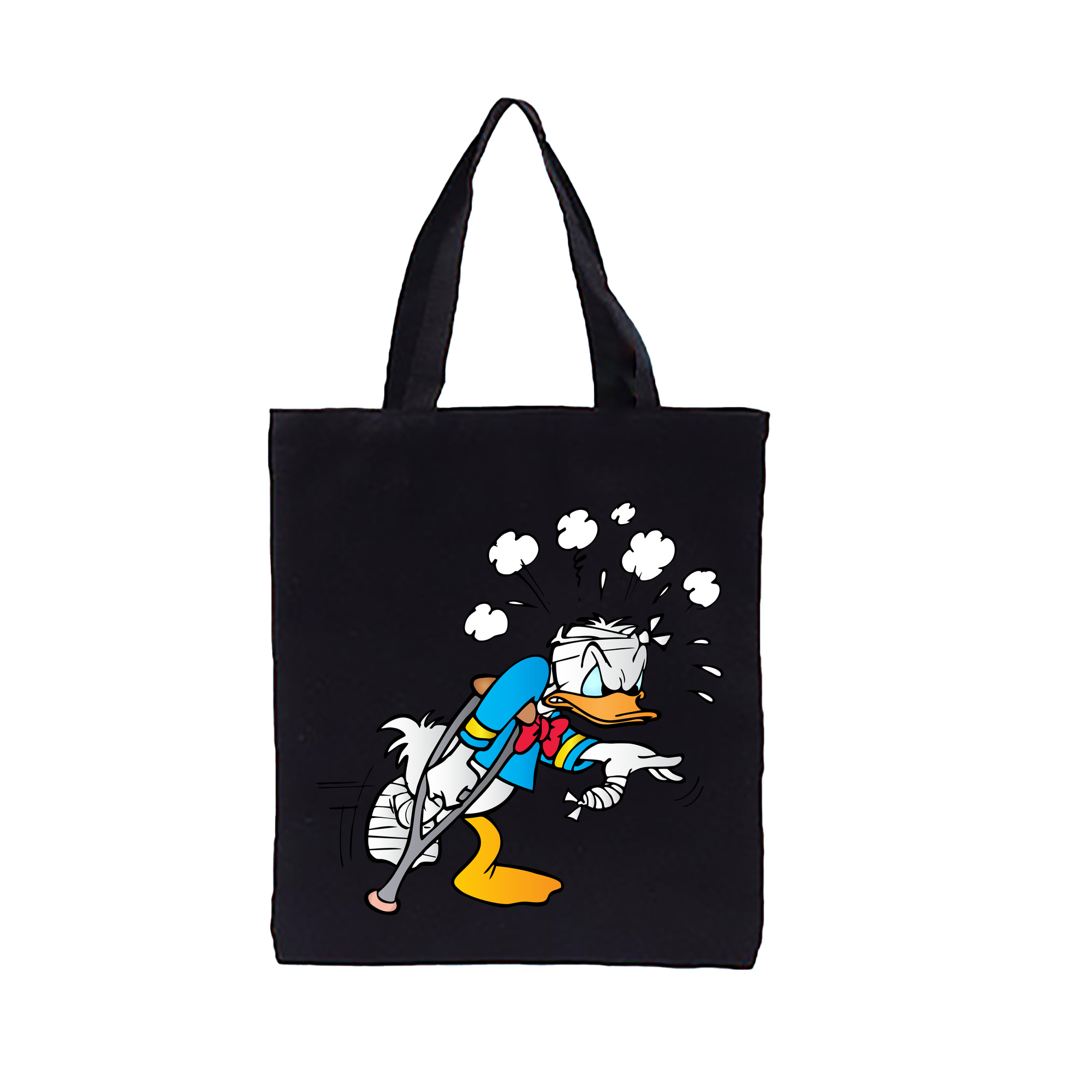 ミッキーマウス Mickey Mouse 縦型キャンバス生地手提げバッグ　トートバッグ