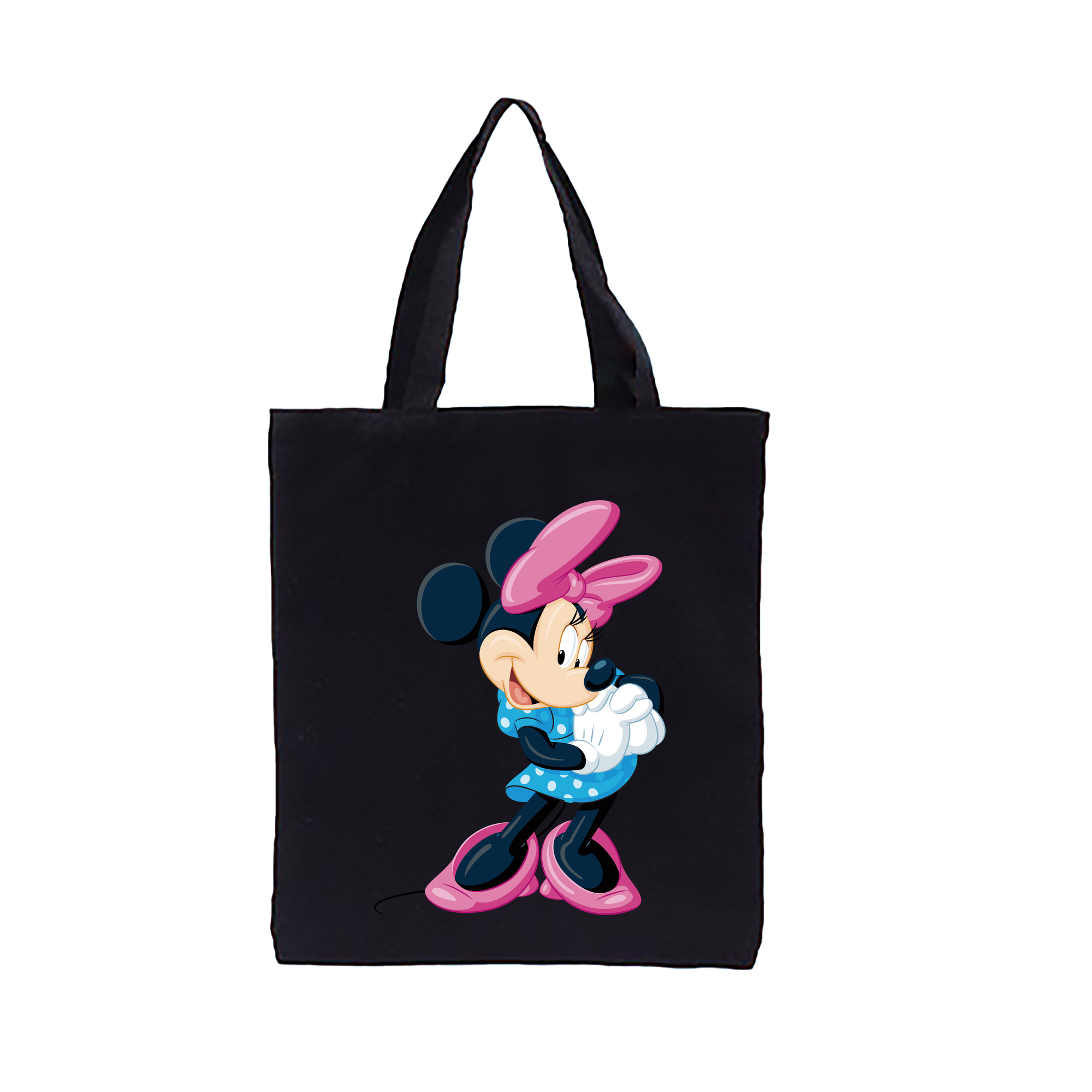 ミッキーマウス Mickey Mouse 縦型キャンバス生地手提げバッグ　トートバッグ