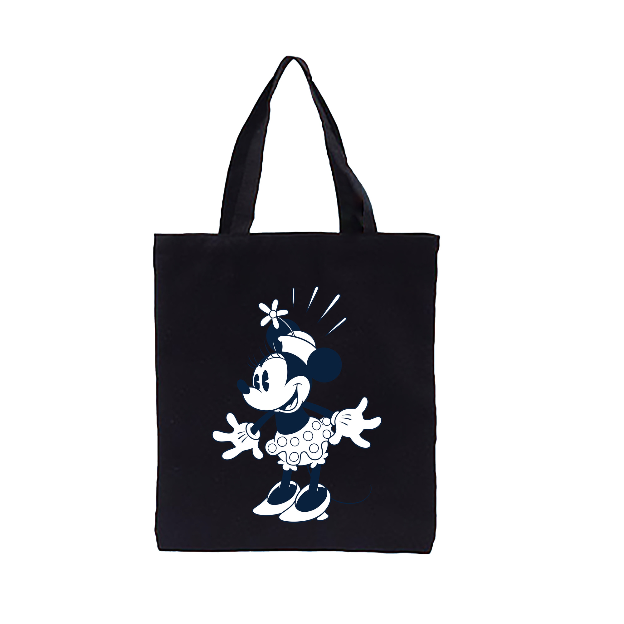（画像用） ミッキーマウス Mickey Mouse 縦型キャンバス生地手提げバッグ　トートバッグ