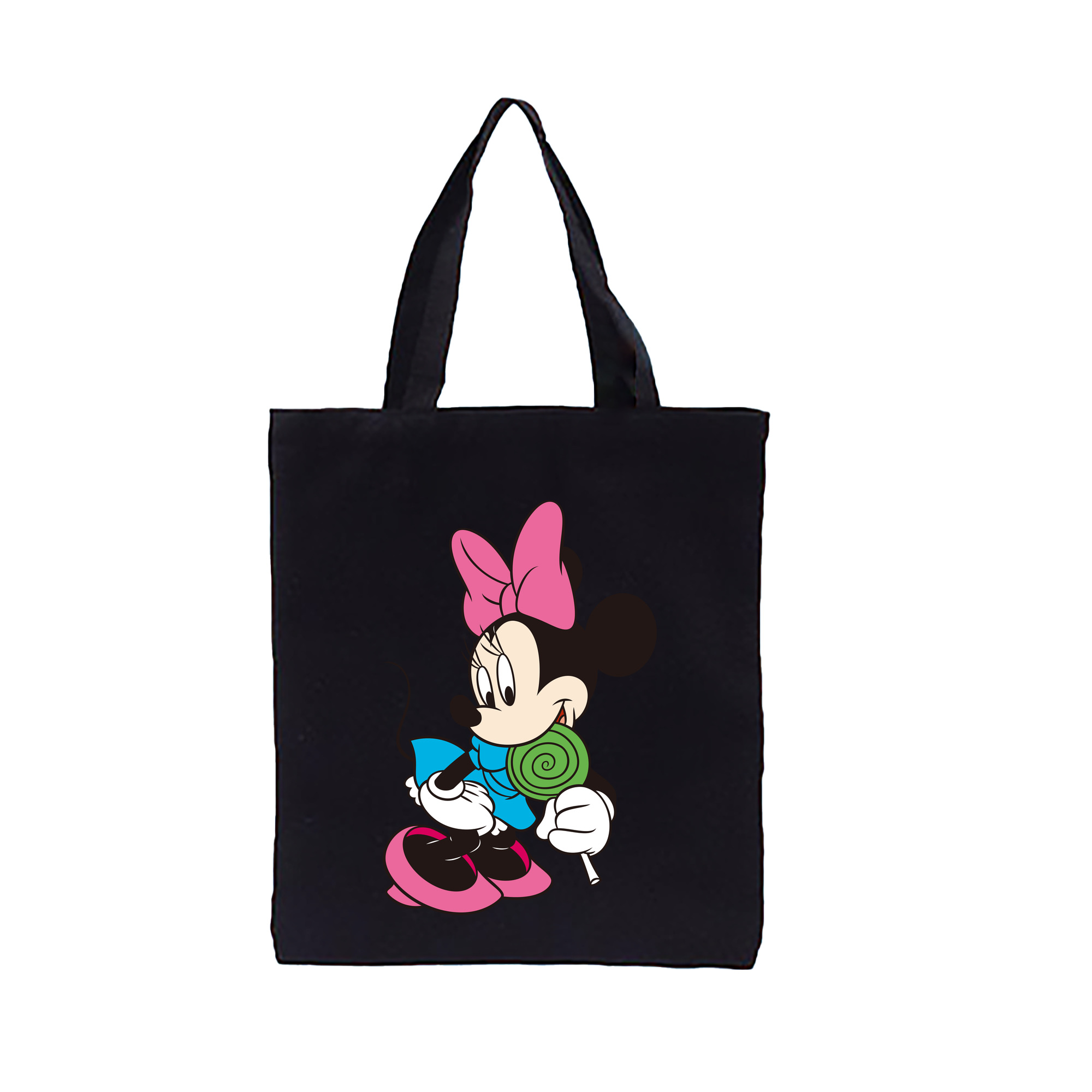 （画像用） ミッキーマウス Mickey Mouse 縦型キャンバス生地手提げバッグ　トートバッグ