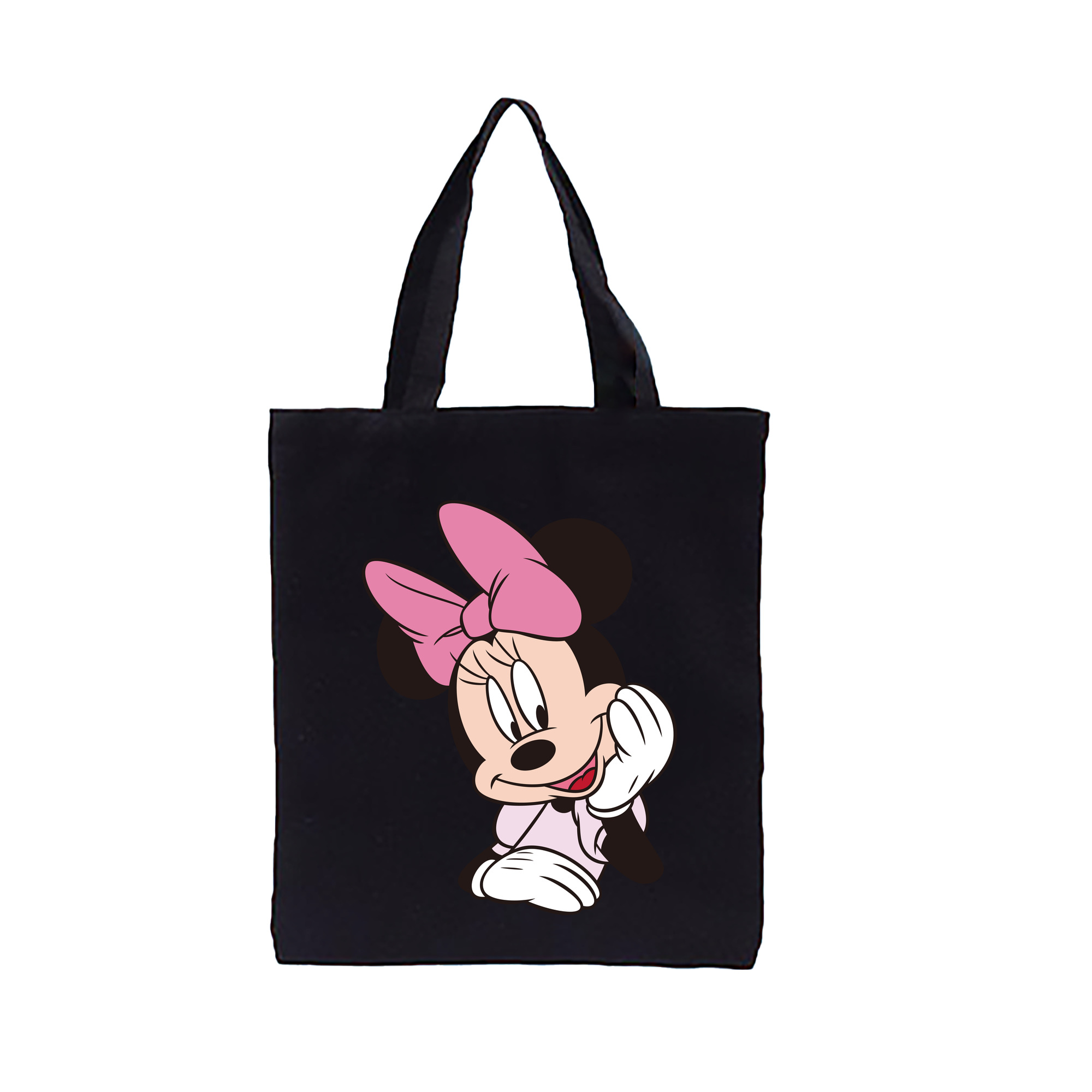 （画像用） ミッキーマウス Mickey Mouse 縦型キャンバス生地手提げバッグ　トートバッグ