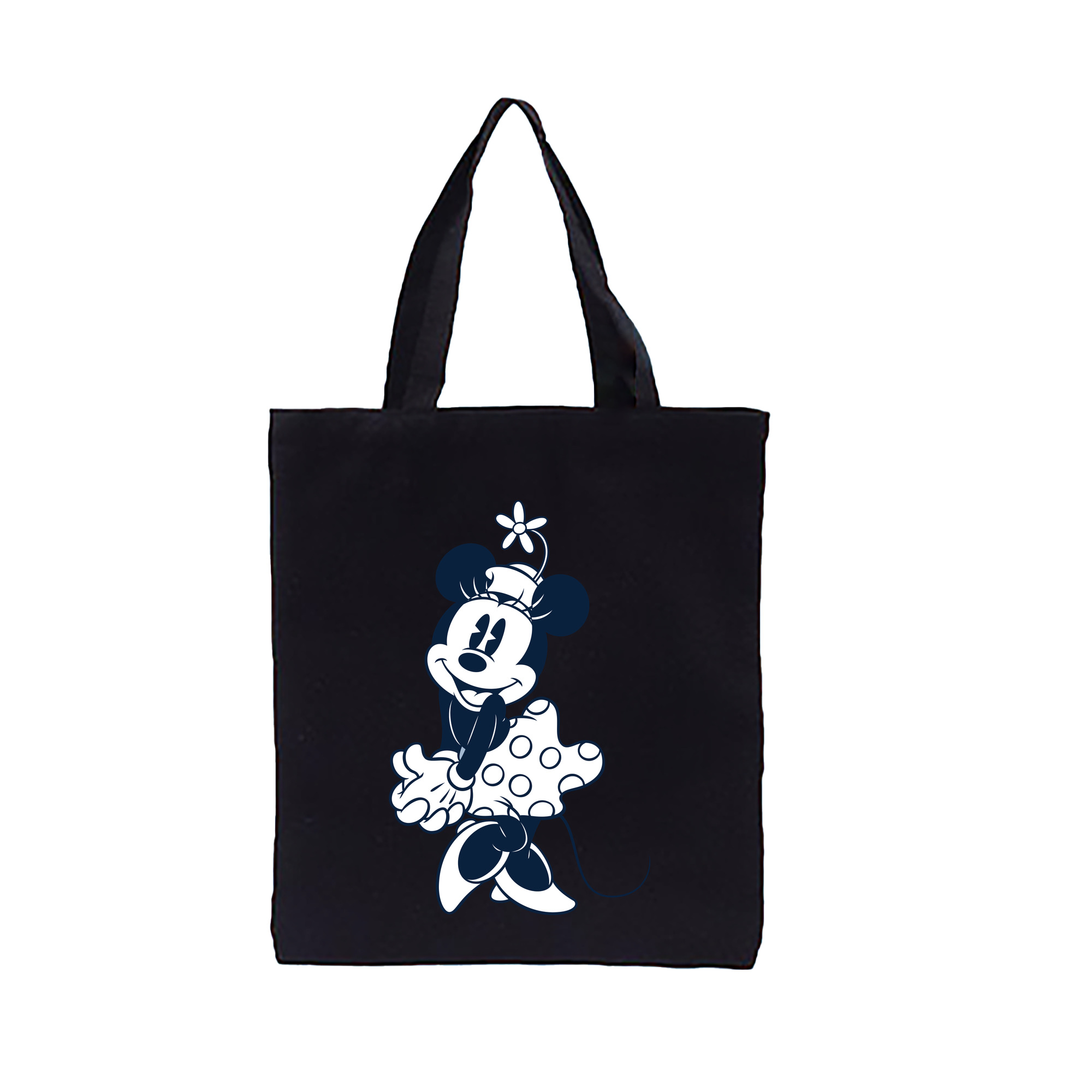 （画像用） ミッキーマウス Mickey Mouse 縦型キャンバス生地手提げバッグ　トートバッグ