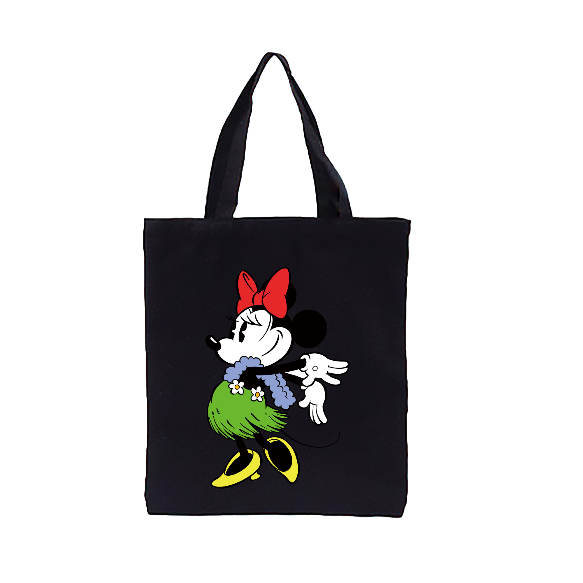 （画像用） ミッキーマウス Mickey Mouse 縦型キャンバス生地手提げバッグ　トートバッグ