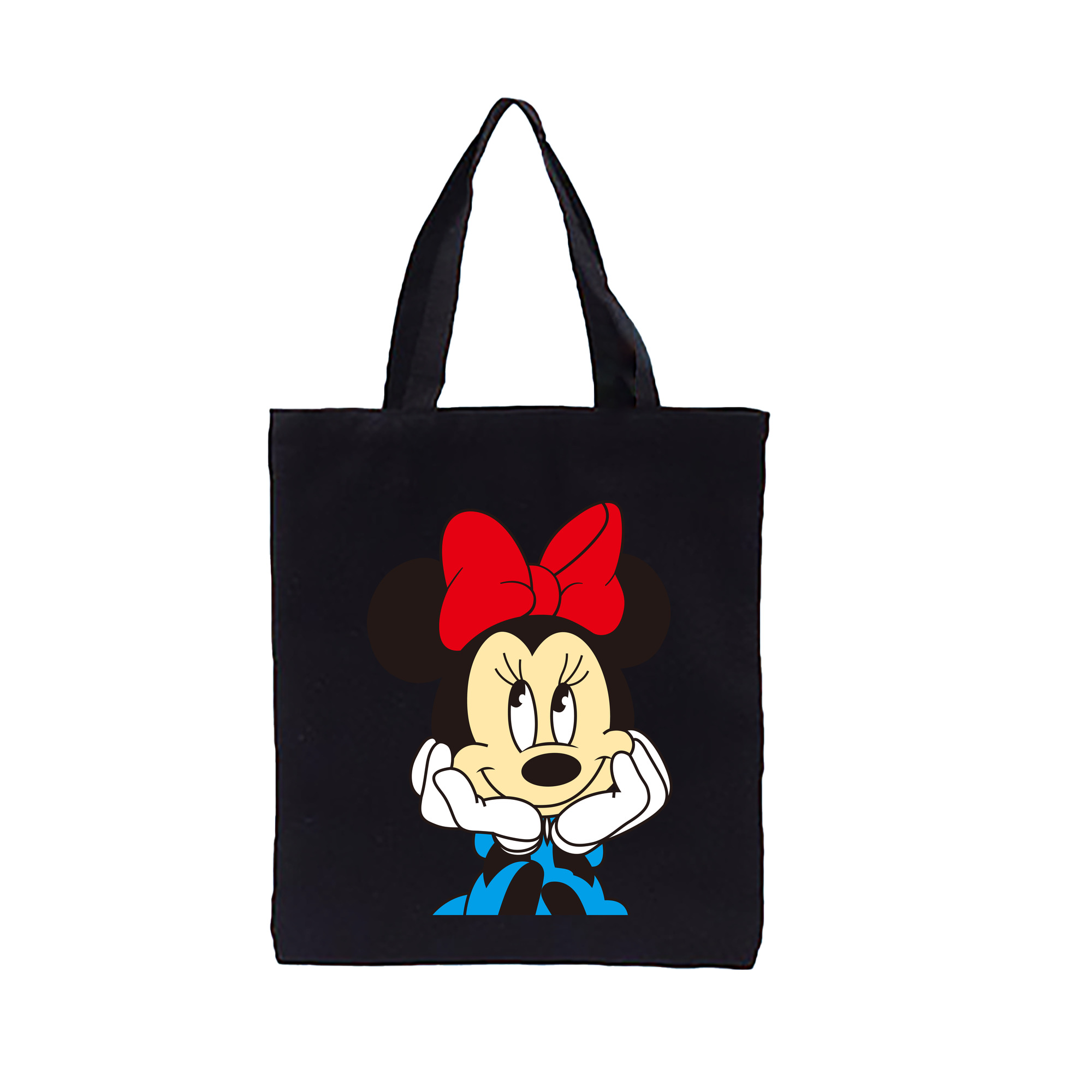 （画像用） ミッキーマウス Mickey Mouse 縦型キャンバス生地手提げバッグ　トートバッグ