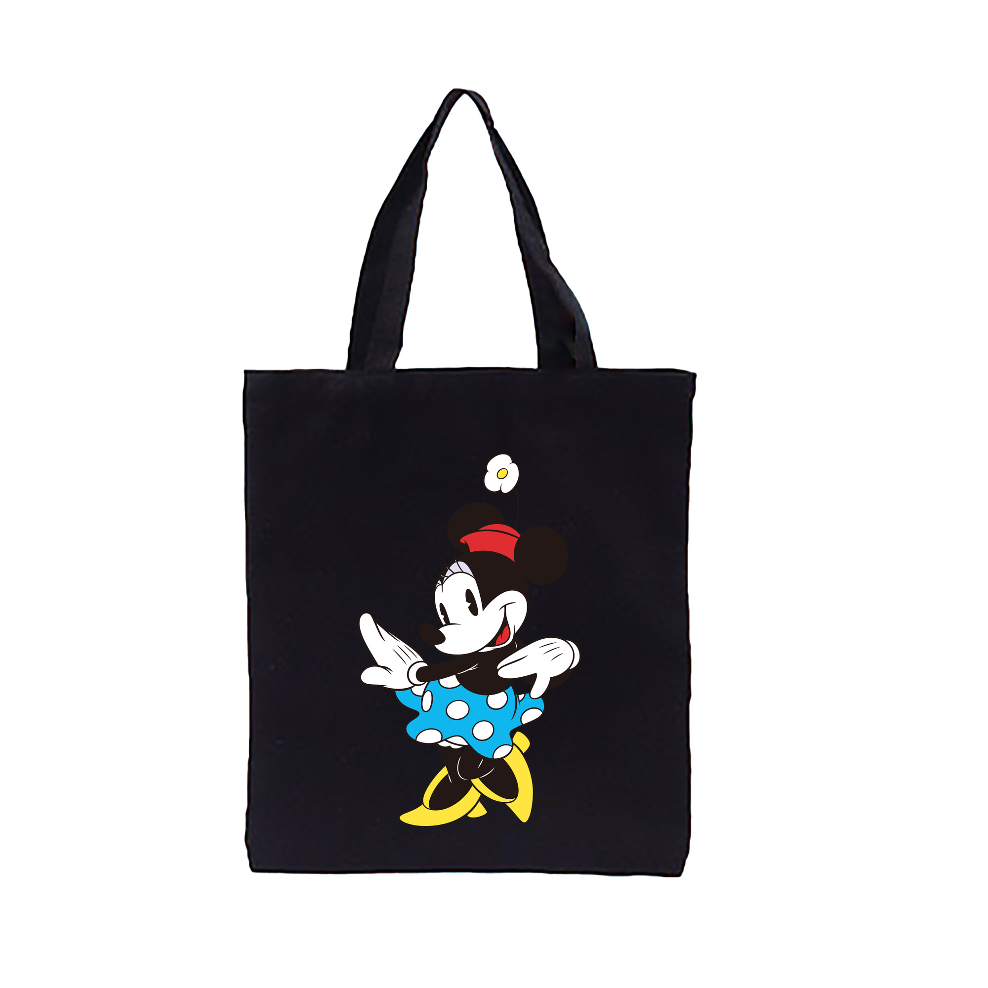 （画像用） ミッキーマウス Mickey Mouse 縦型キャンバス生地手提げバッグ　トートバッグ