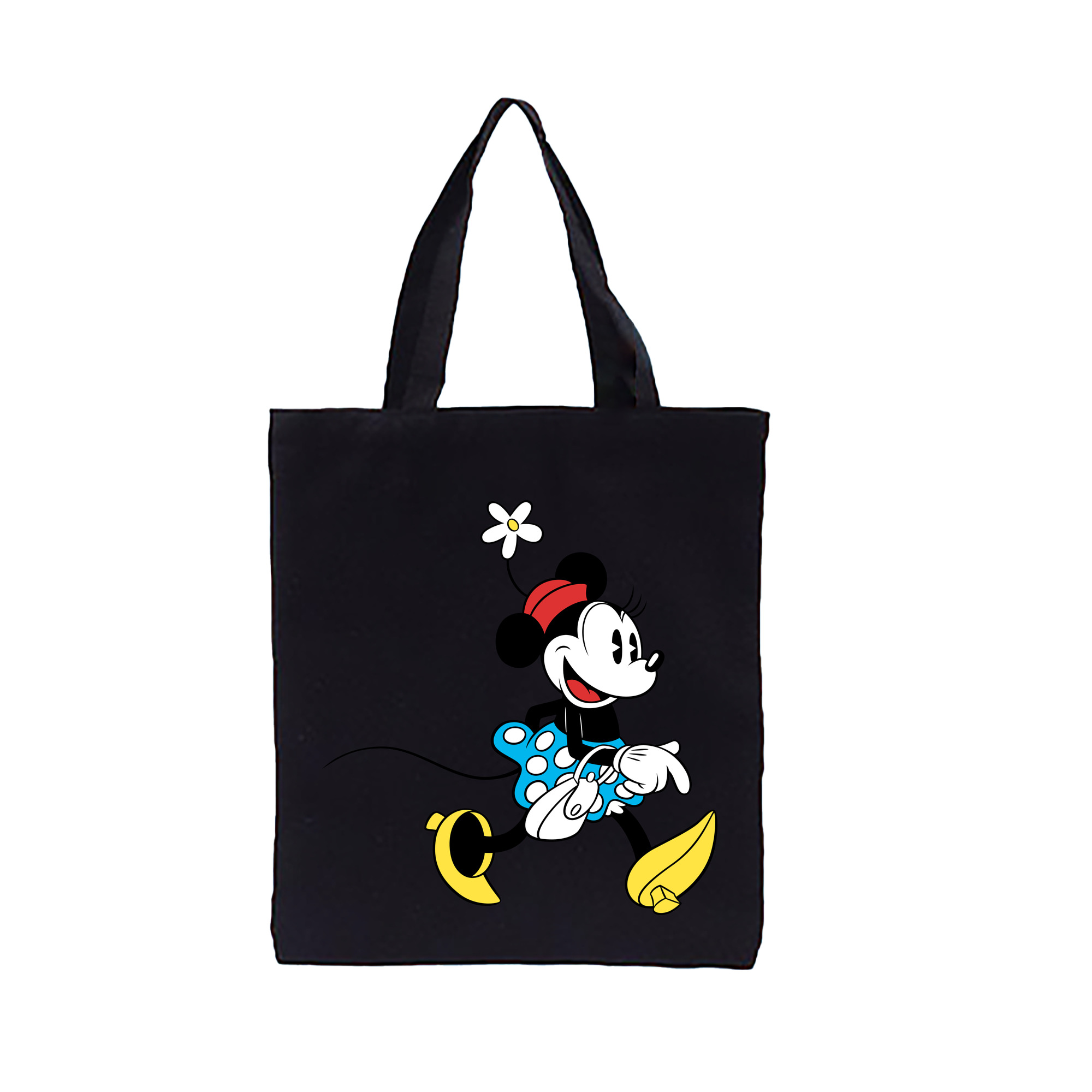 （画像用） ミッキーマウス Mickey Mouse 縦型キャンバス生地手提げバッグ　トートバッグ