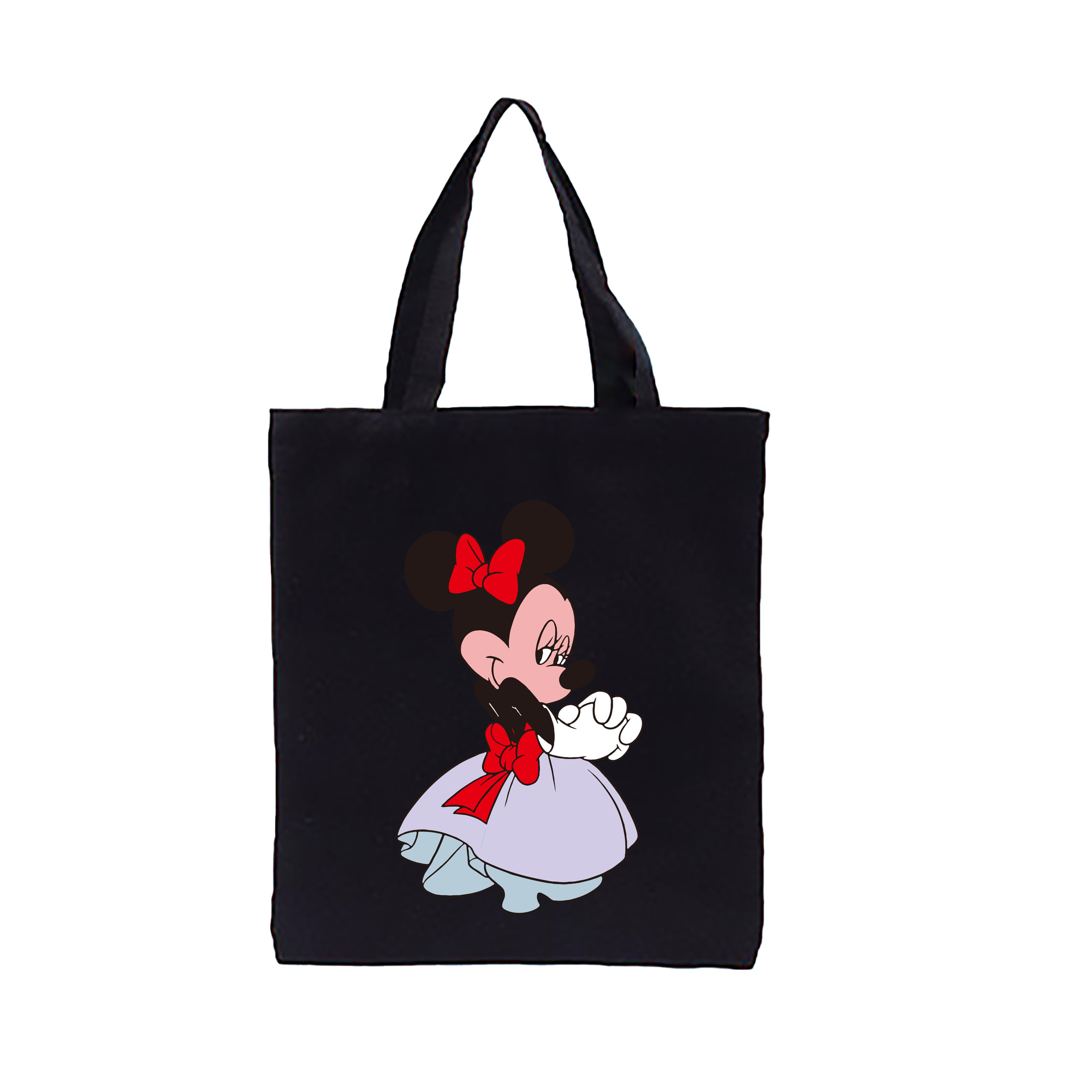 （画像用） ミッキーマウス Mickey Mouse 縦型キャンバス生地手提げバッグ　トートバッグ