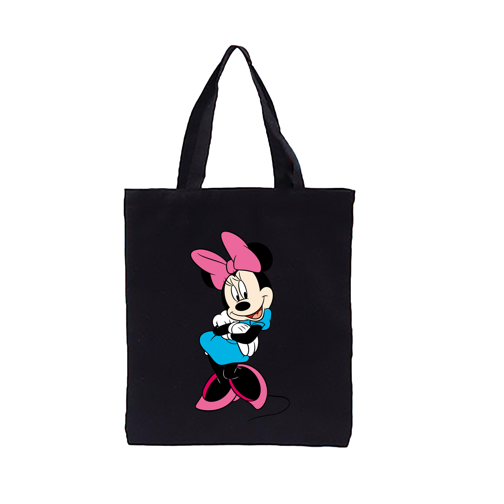 （画像用） ミッキーマウス Mickey Mouse 縦型キャンバス生地手提げバッグ　トートバッグ