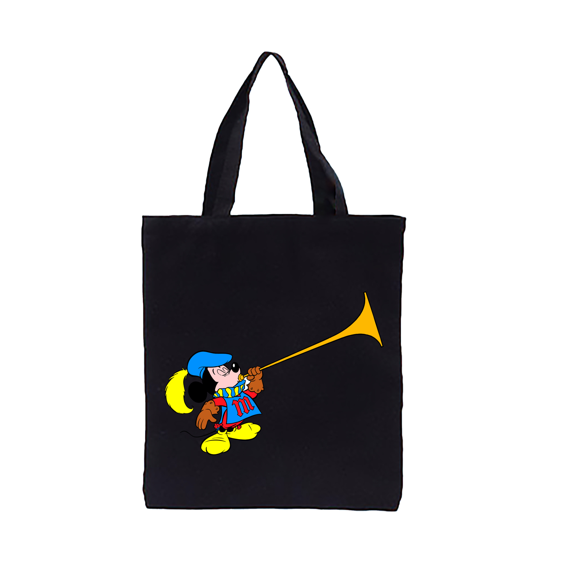 （画像用） ミッキーマウス Mickey Mouse 縦型キャンバス生地手提げバッグ　トートバッグ