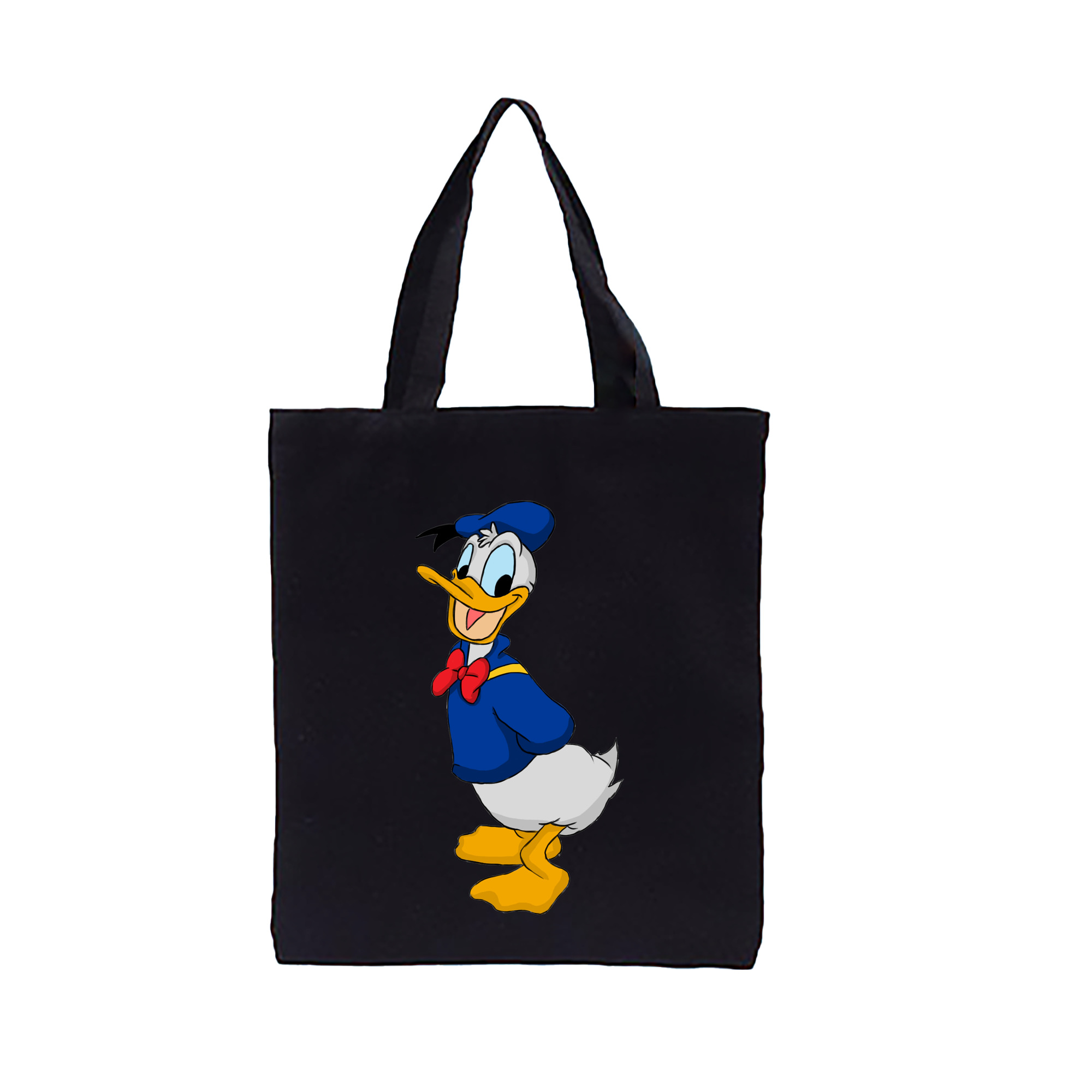 ミッキーマウス Mickey Mouse 縦型キャンバス生地手提げバッグ　トートバッグ