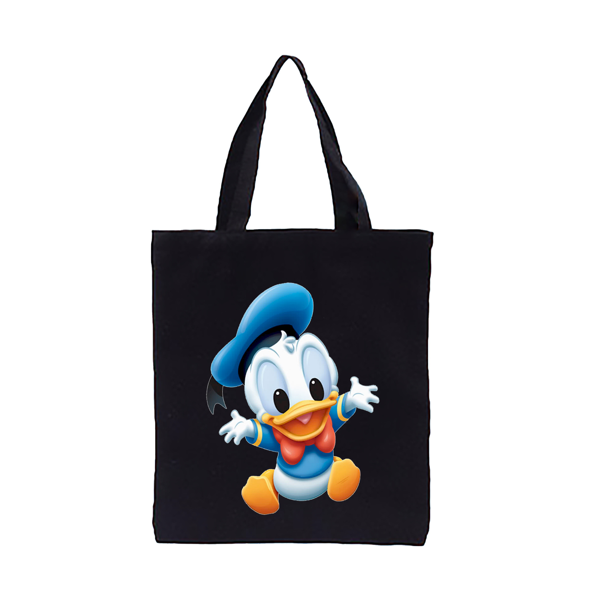 （画像用） ミッキーマウス Mickey Mouse 縦型キャンバス生地手提げバッグ　トートバッグ