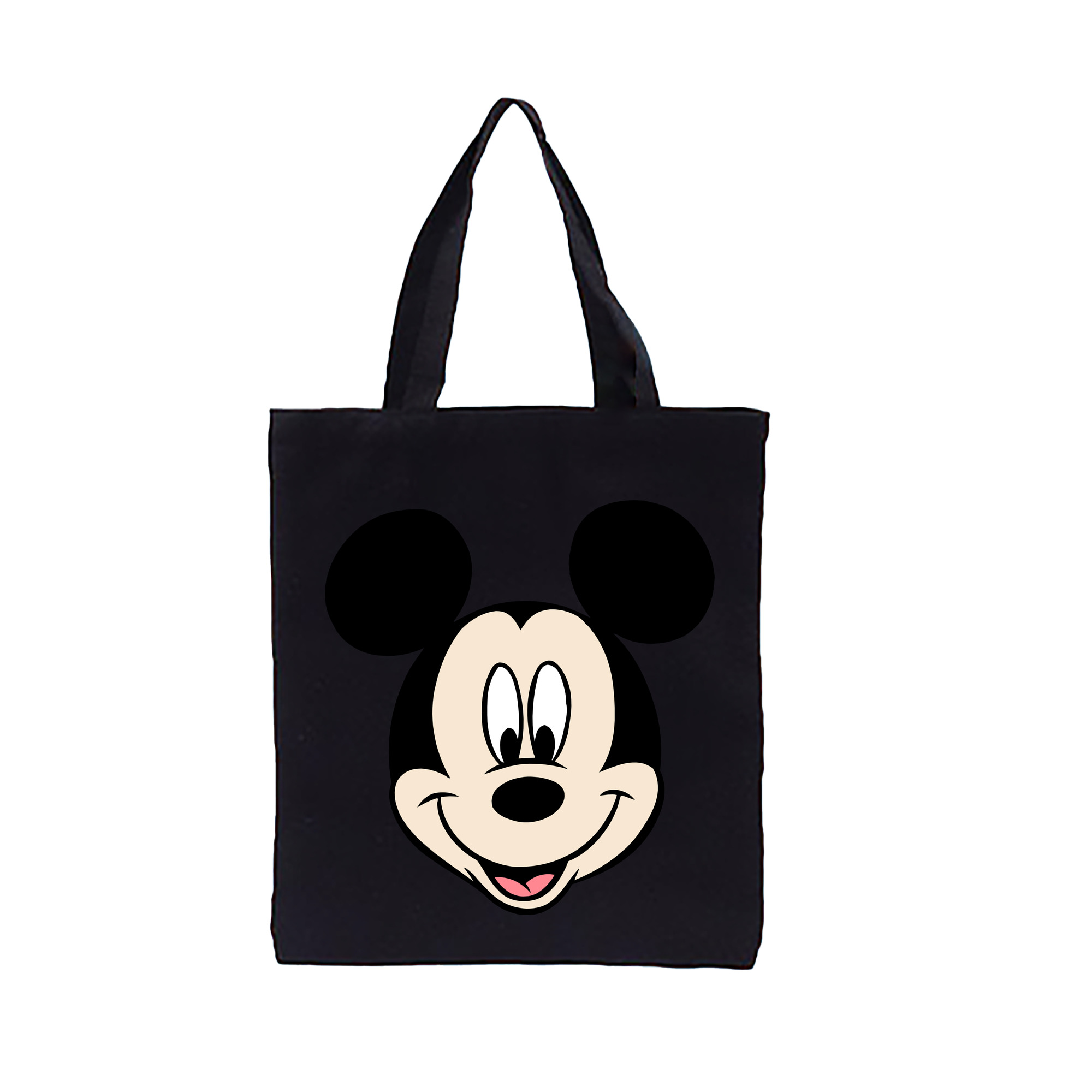 ミッキーマウス Mickey Mouse 縦型キャンバス生地手提げバッグ　トートバッグ
