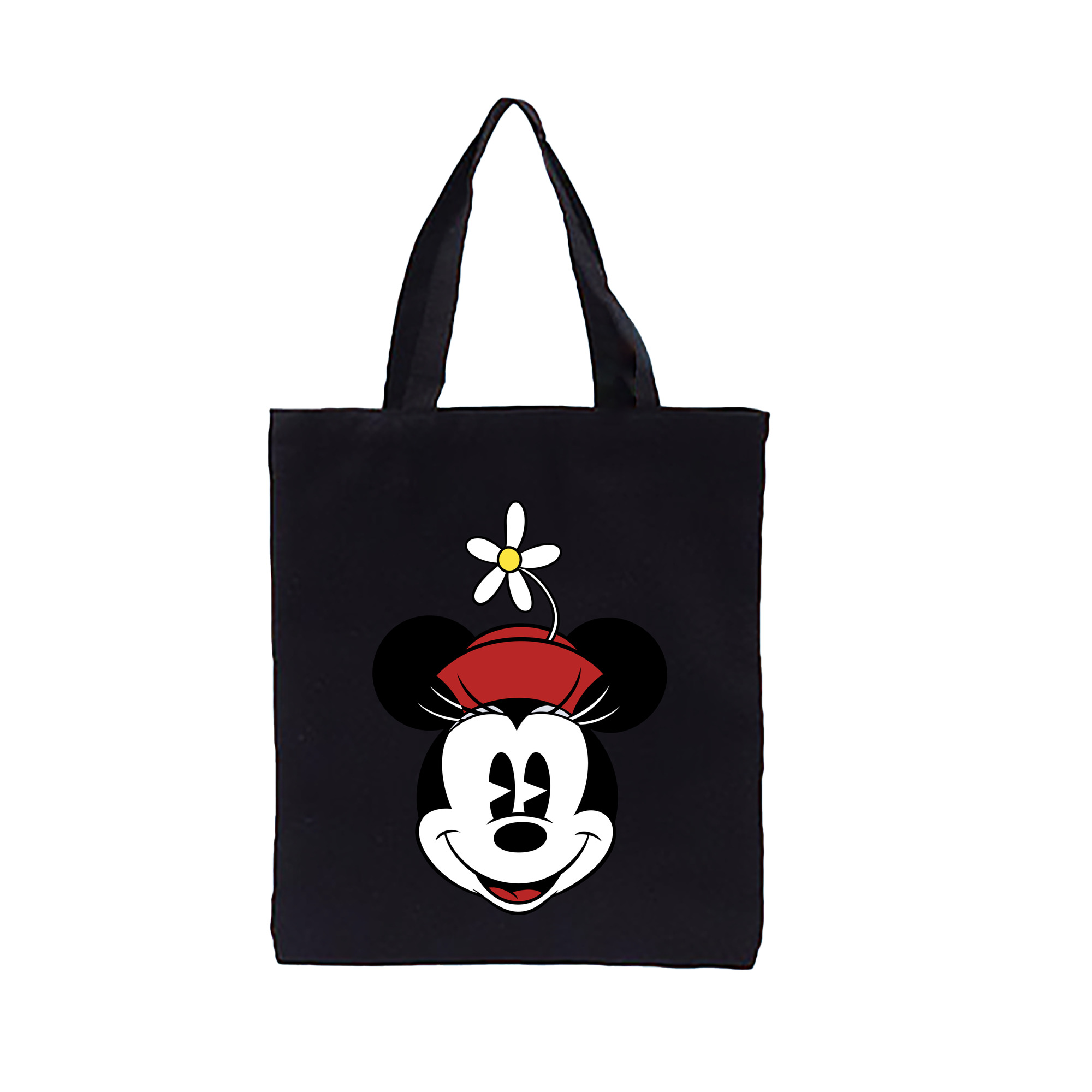 ミッキーマウス Mickey Mouse 縦型キャンバス生地手提げバッグ　トートバッグ