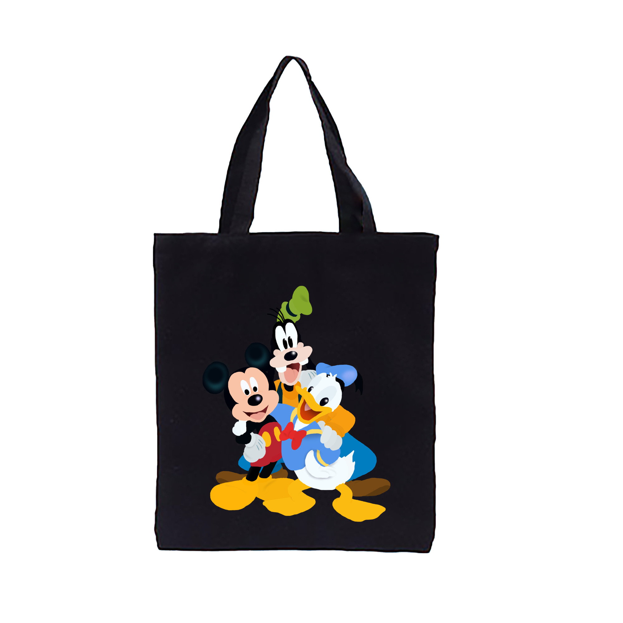 （画像用） ミッキーマウス Mickey Mouse 縦型キャンバス生地手提げバッグ　トートバッグ