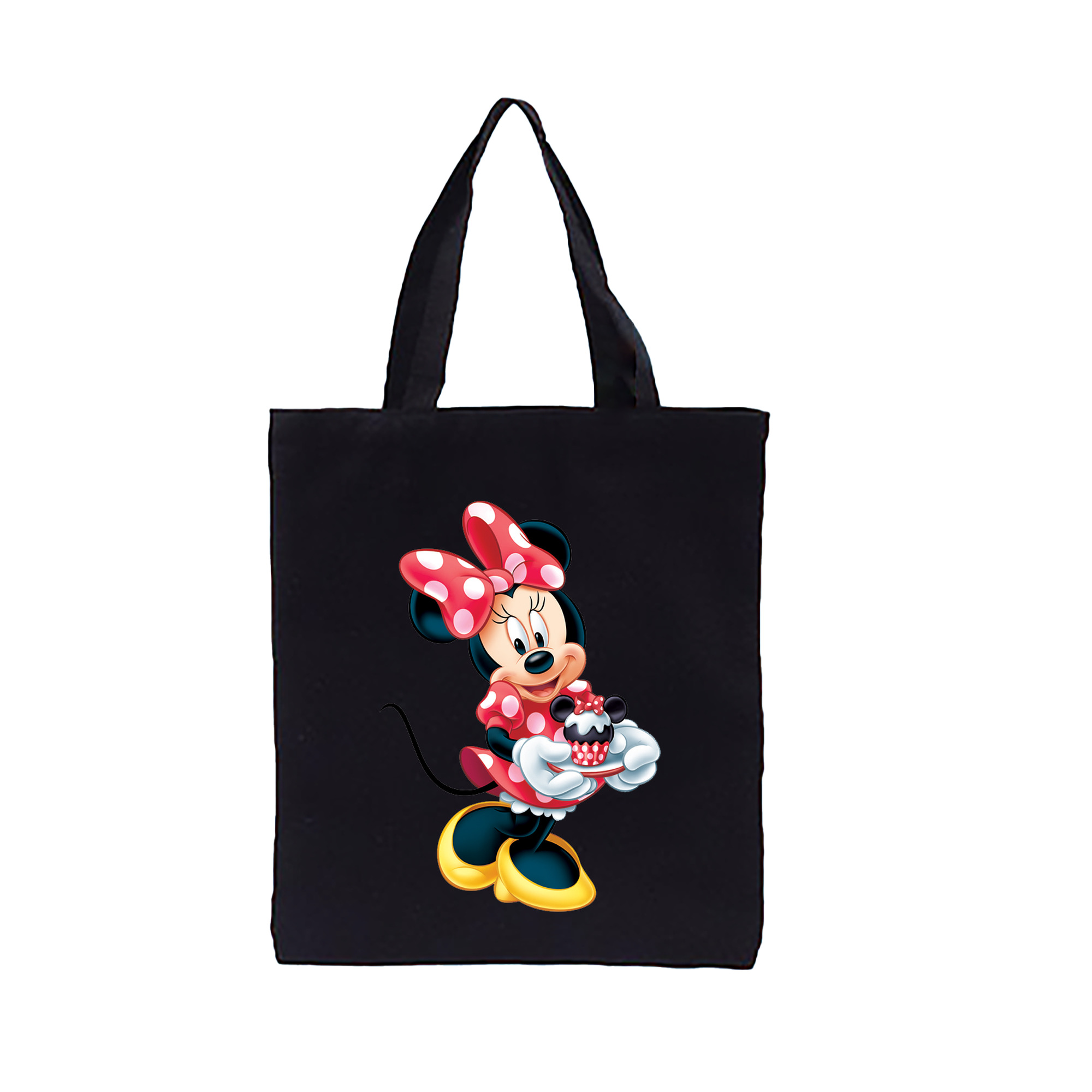 （画像用） ミッキーマウス Mickey Mouse 縦型キャンバス生地手提げバッグ　トートバッグ