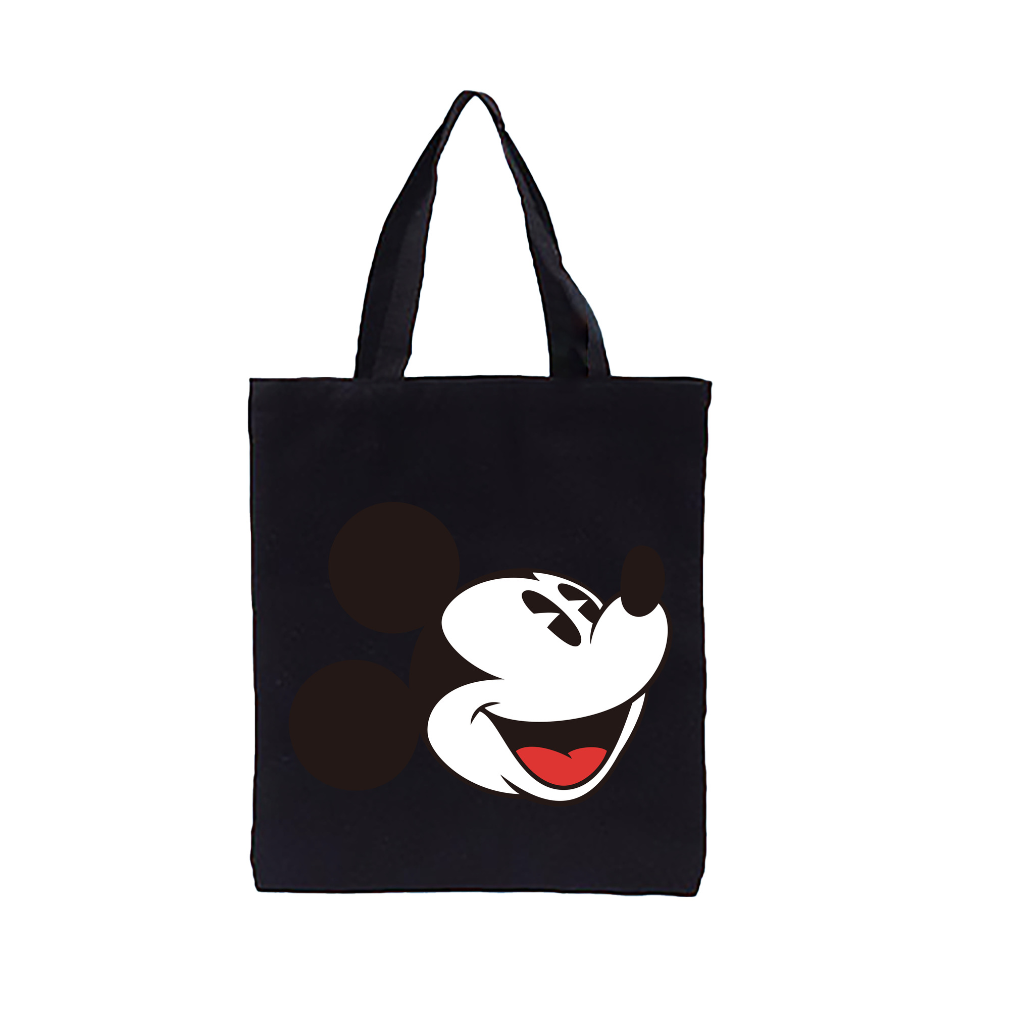 ミッキーマウス Mickey Mouse 縦型キャンバス生地手提げバッグ　トートバッグ