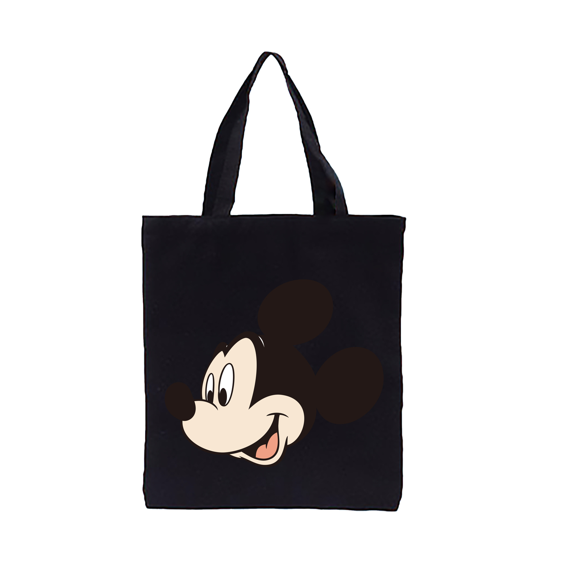 （画像用） ミッキーマウス Mickey Mouse 縦型キャンバス生地手提げバッグ　トートバッグ