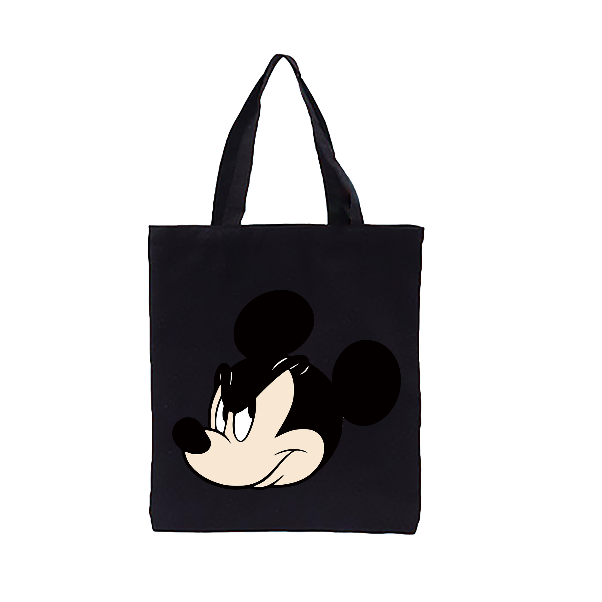 ミッキーマウス Mickey Mouse 縦型キャンバス生地手提げバッグ　トートバッグ