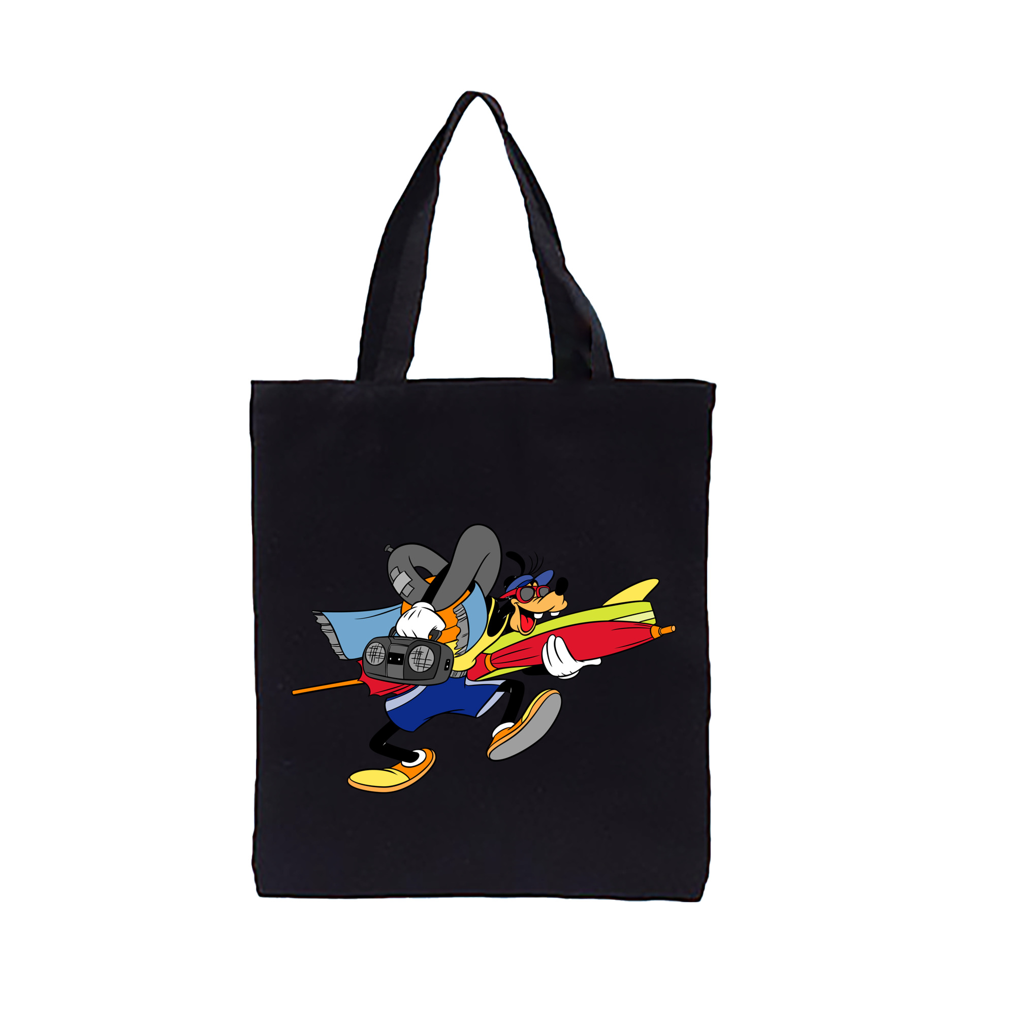 ミッキーマウス Mickey Mouse 縦型キャンバス生地手提げバッグ　トートバッグ