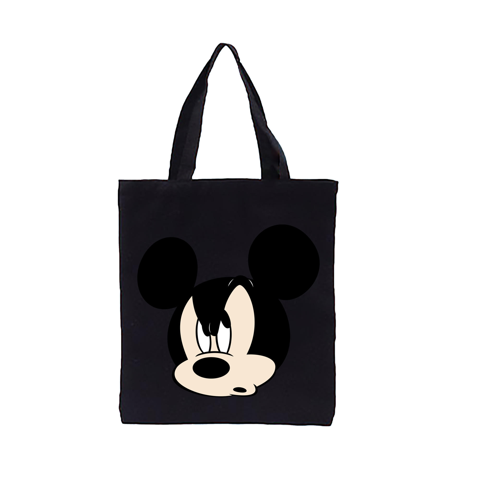 （画像用） ミッキーマウス Mickey Mouse 縦型キャンバス生地手提げバッグ　トートバッグ