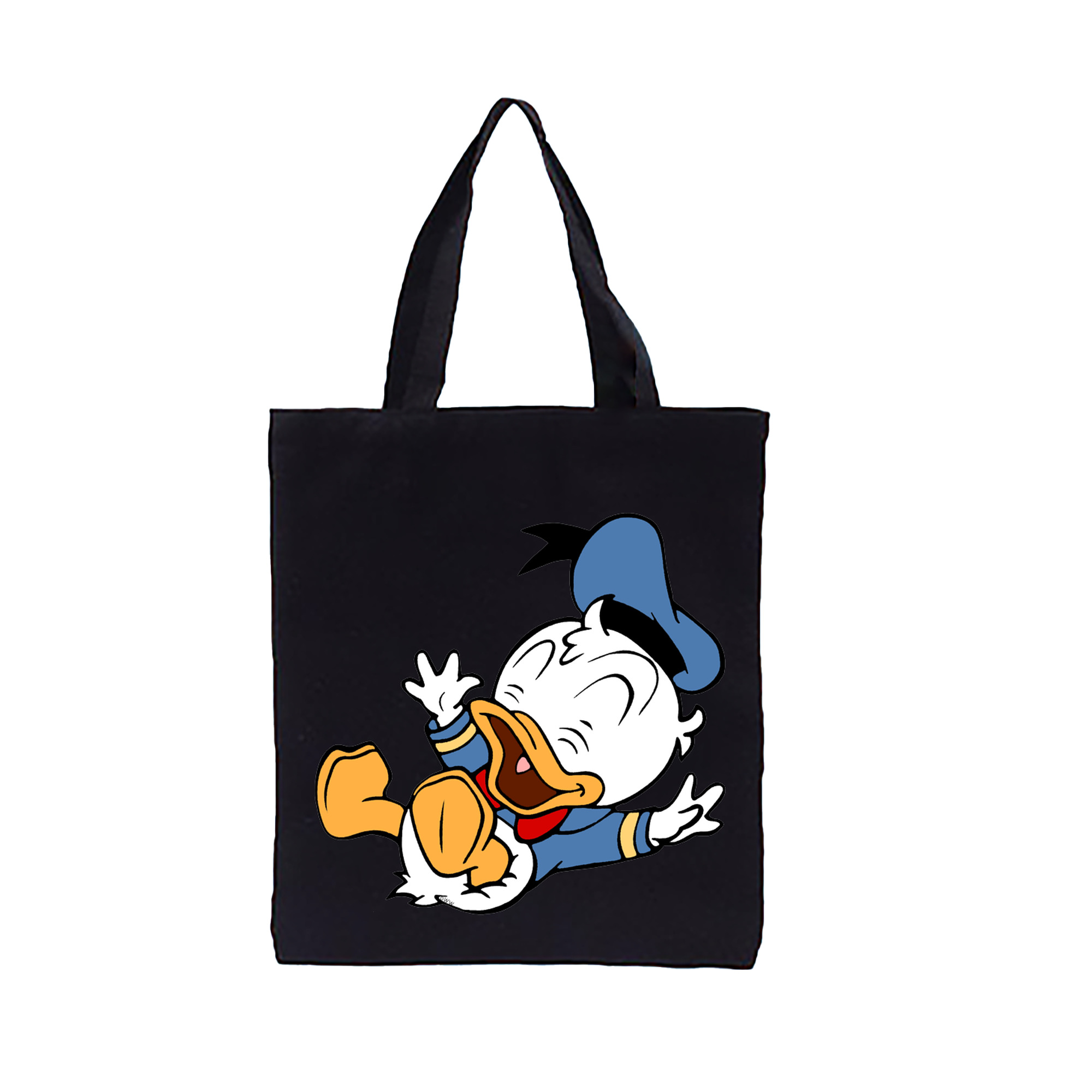 （画像用） ミッキーマウス Mickey Mouse 縦型キャンバス生地手提げバッグ　トートバッグ