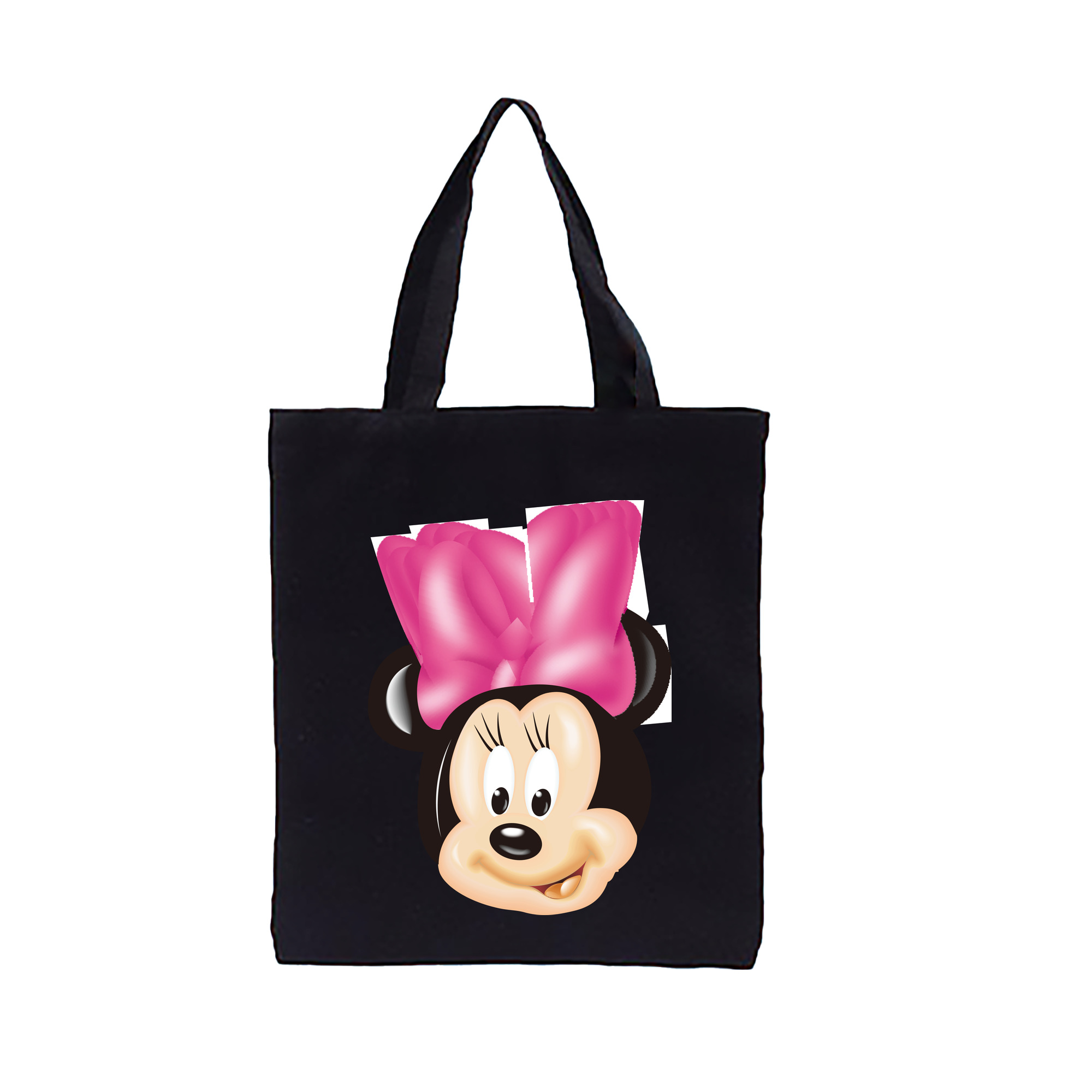 ミッキーマウス Mickey Mouse 縦型キャンバス生地手提げバッグ　トートバッグ