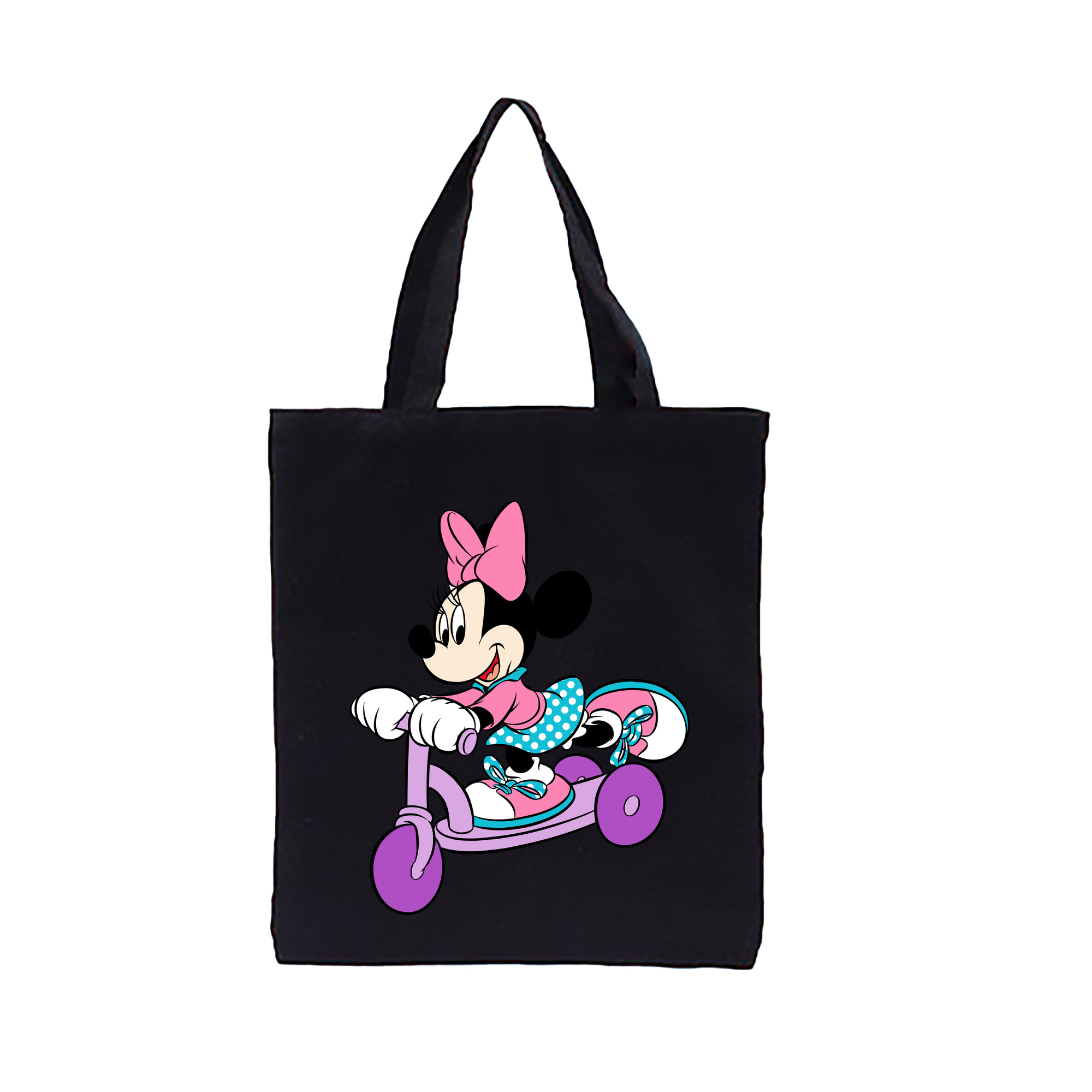 ミッキーマウス Mickey Mouse 縦型キャンバス生地手提げバッグ　トートバッグ