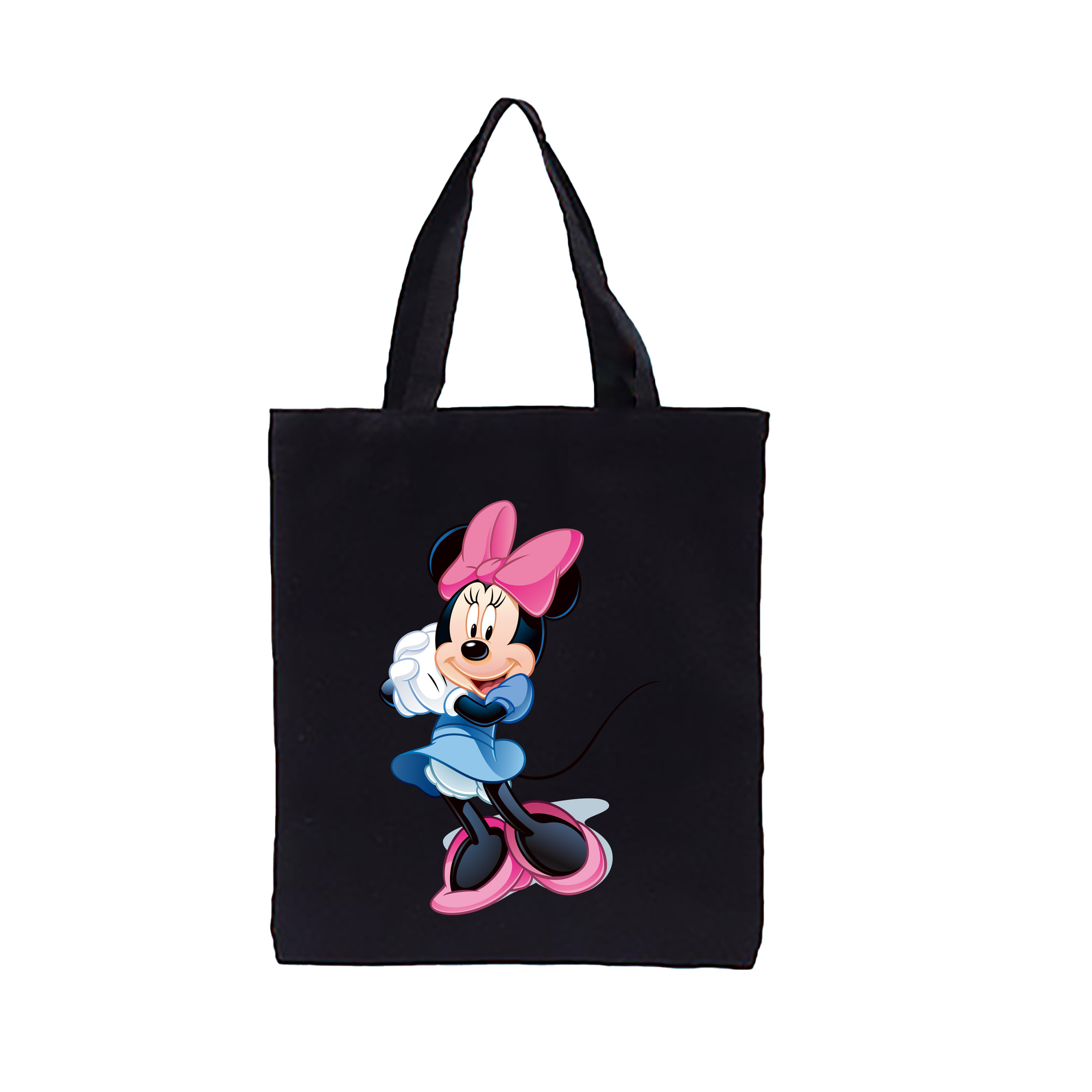 ミッキーマウス Mickey Mouse 縦型キャンバス生地手提げバッグ　トートバッグ