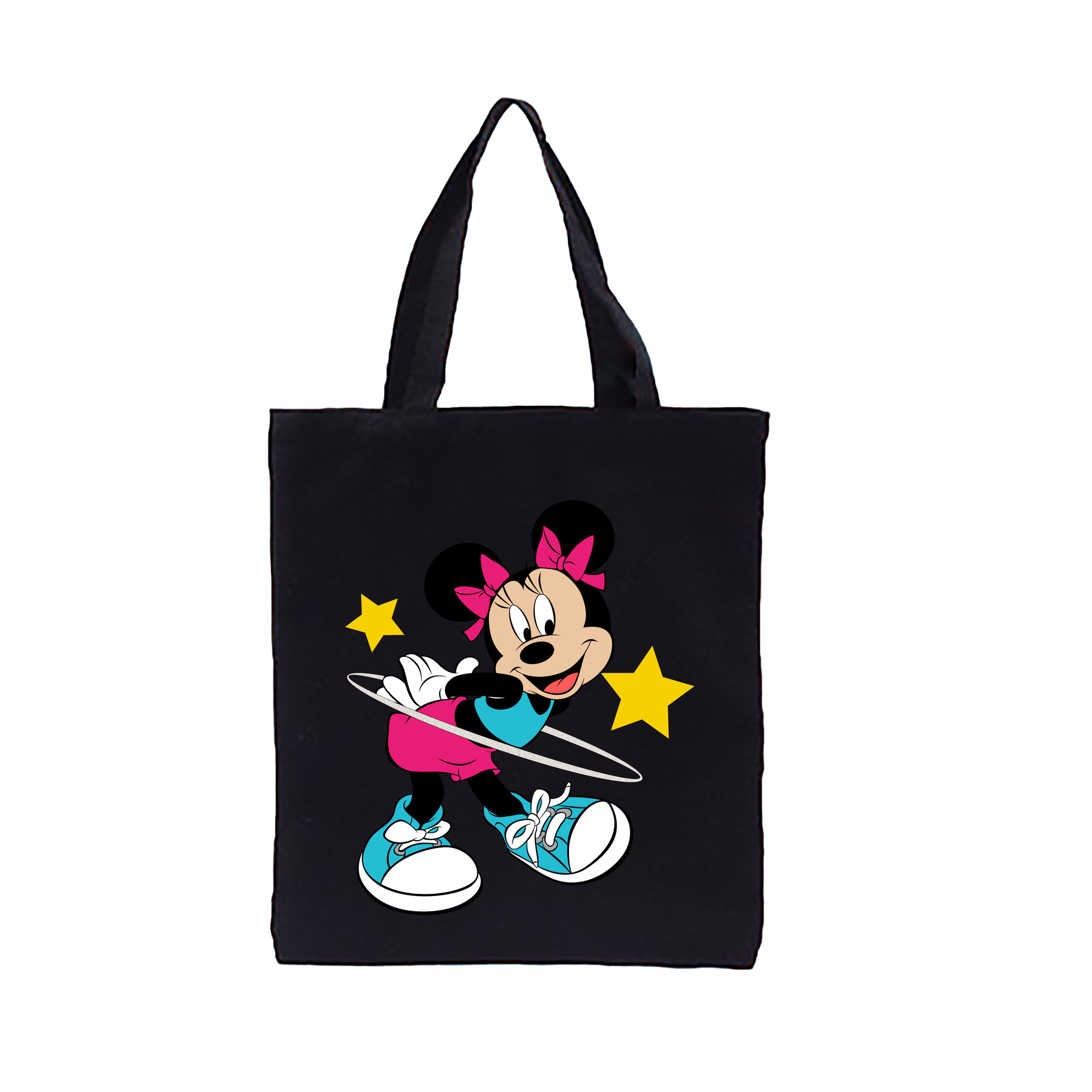 ミッキーマウス Mickey Mouse 縦型キャンバス生地手提げバッグ　トートバッグ