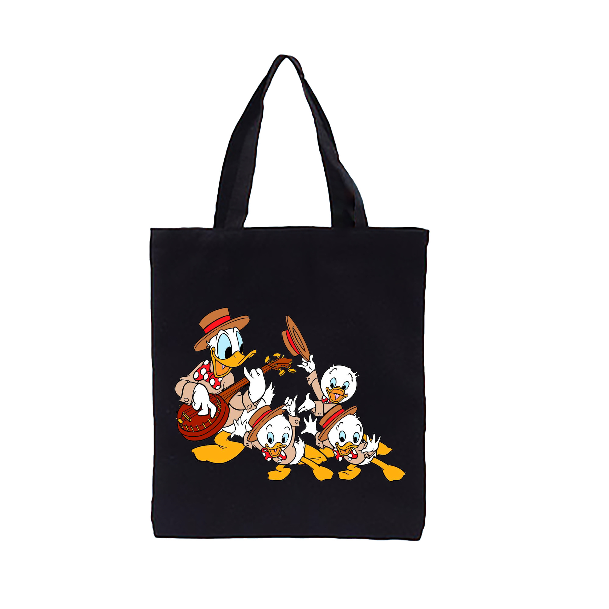 ミッキーマウス Mickey Mouse 縦型キャンバス生地手提げバッグ　トートバッグ