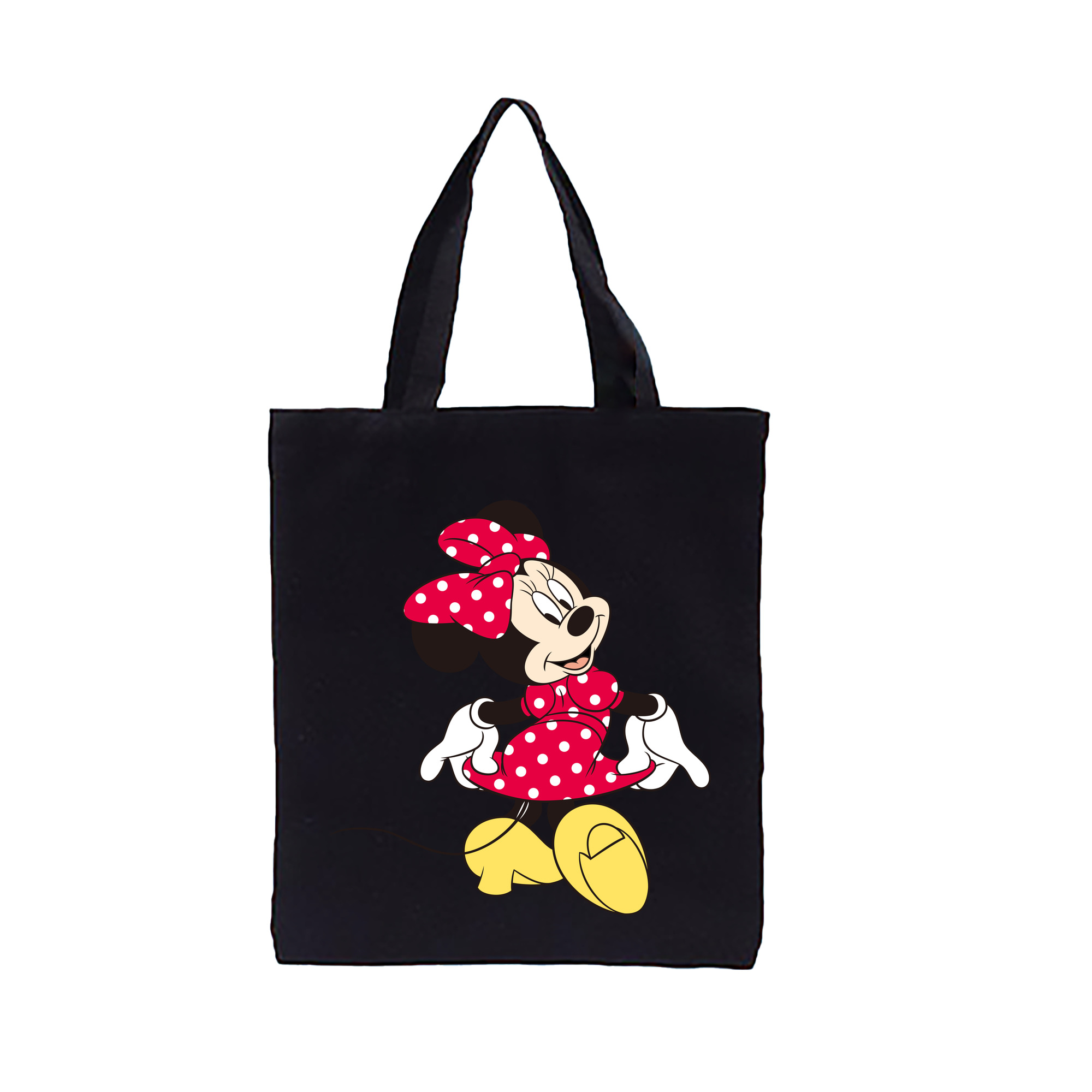 ミッキーマウス Mickey Mouse 縦型キャンバス生地手提げバッグ　トートバッグ