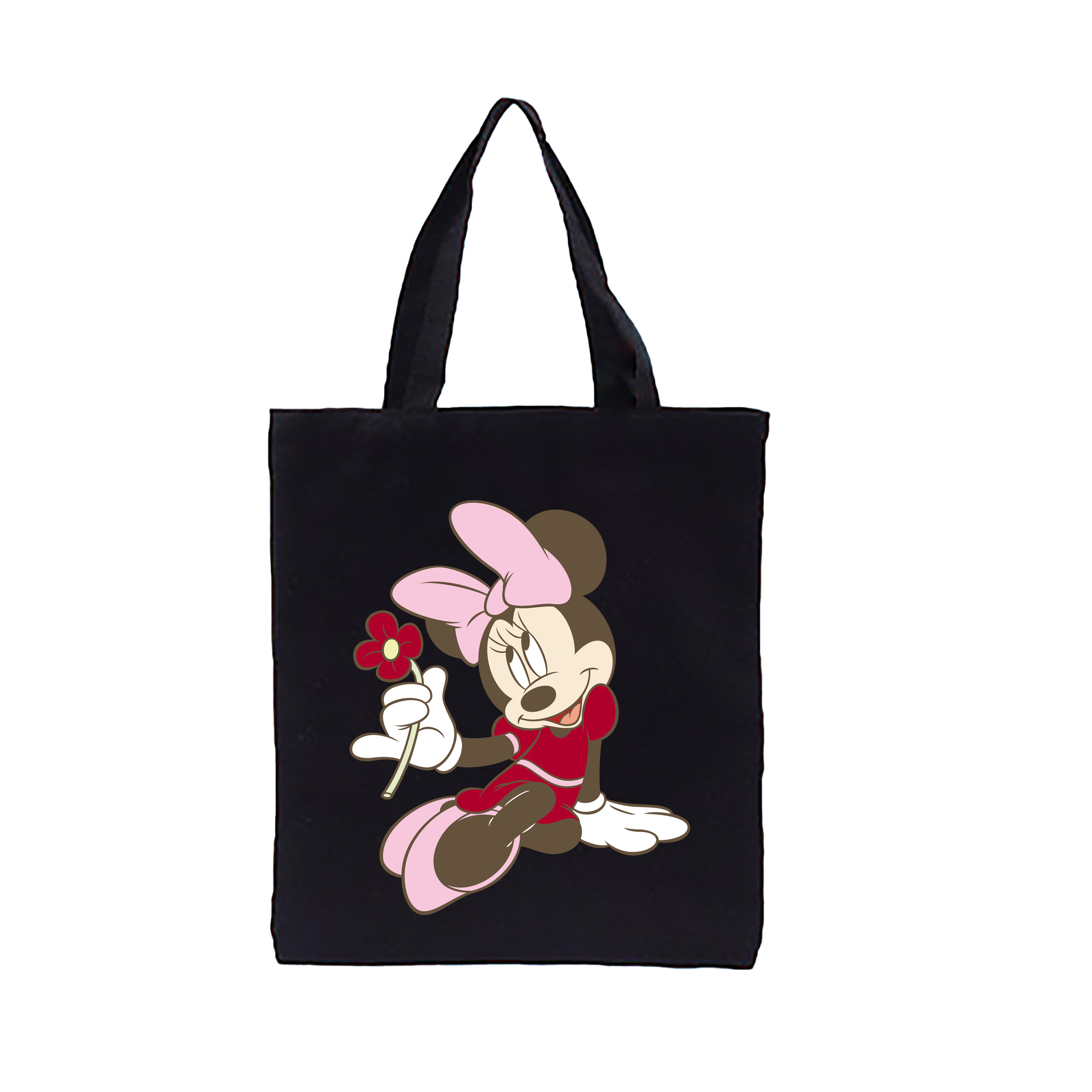ミッキーマウス Mickey Mouse 縦型キャンバス生地手提げバッグ　トートバッグ