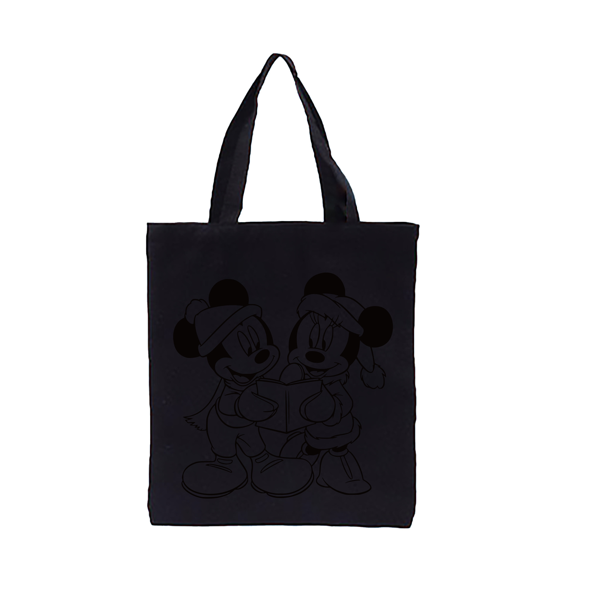 ミッキーマウス Mickey Mouse 縦型キャンバス生地手提げバッグ　トートバッグ