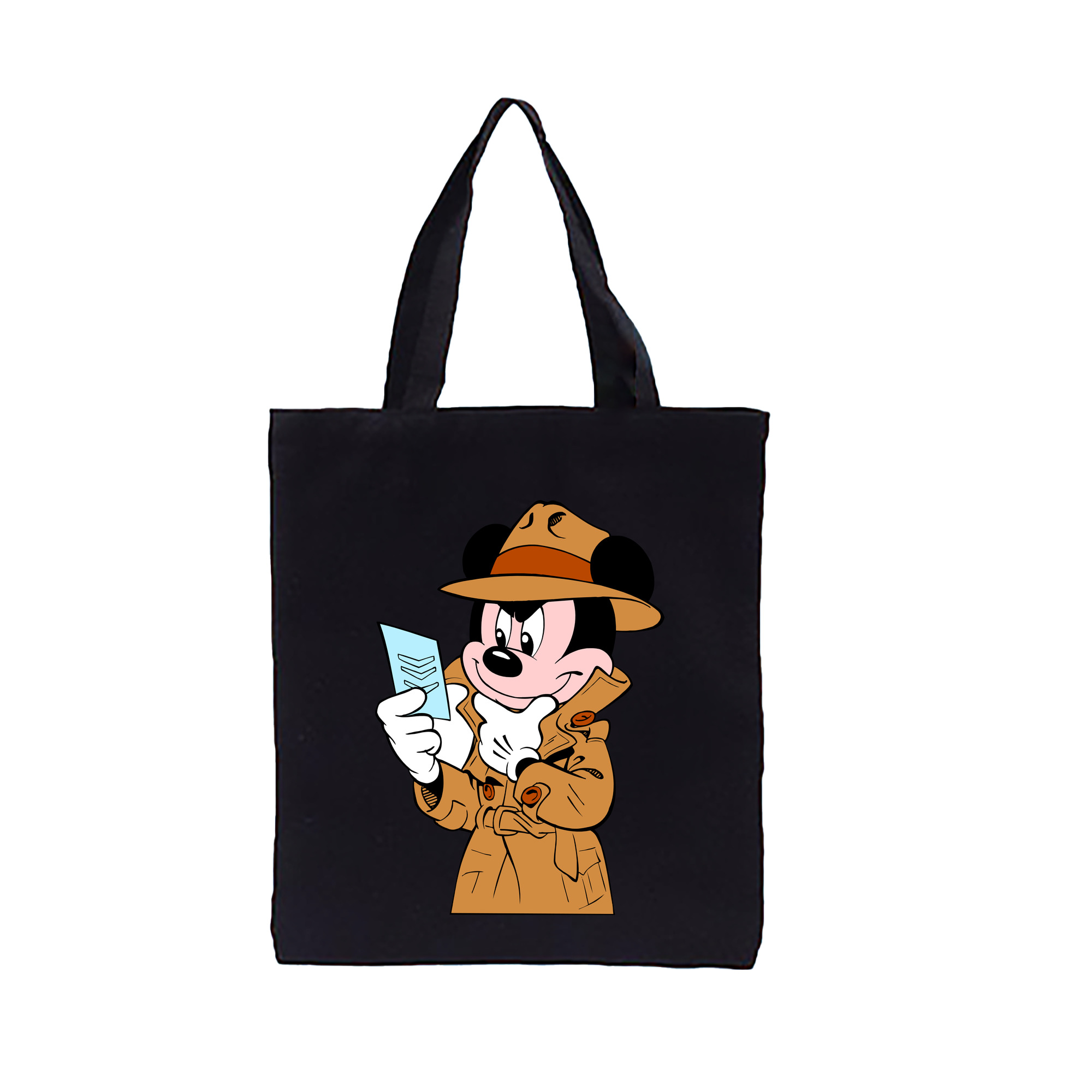 ミッキーマウス Mickey Mouse 縦型キャンバス生地手提げバッグ　トートバッグ