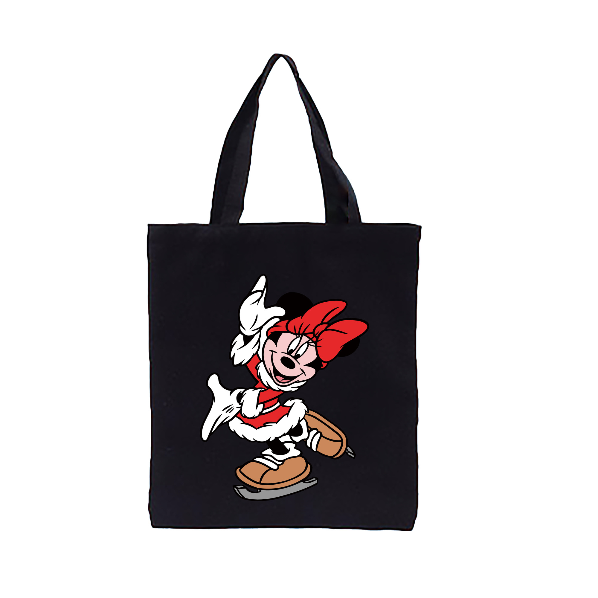 （画像用） ミッキーマウス Mickey Mouse 縦型キャンバス生地手提げバッグ　トートバッグ