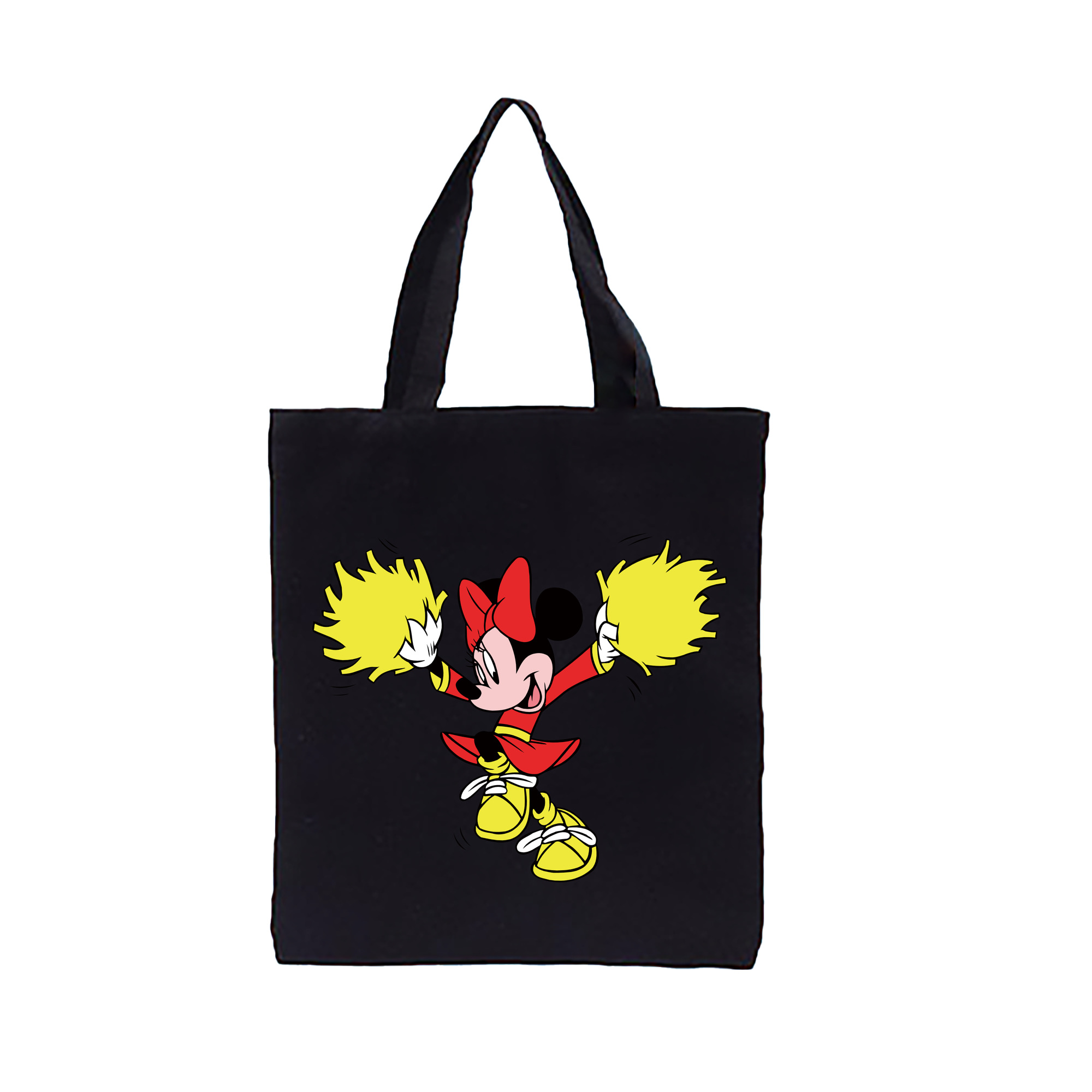 （画像用） ミッキーマウス Mickey Mouse 縦型キャンバス生地手提げバッグ　トートバッグ