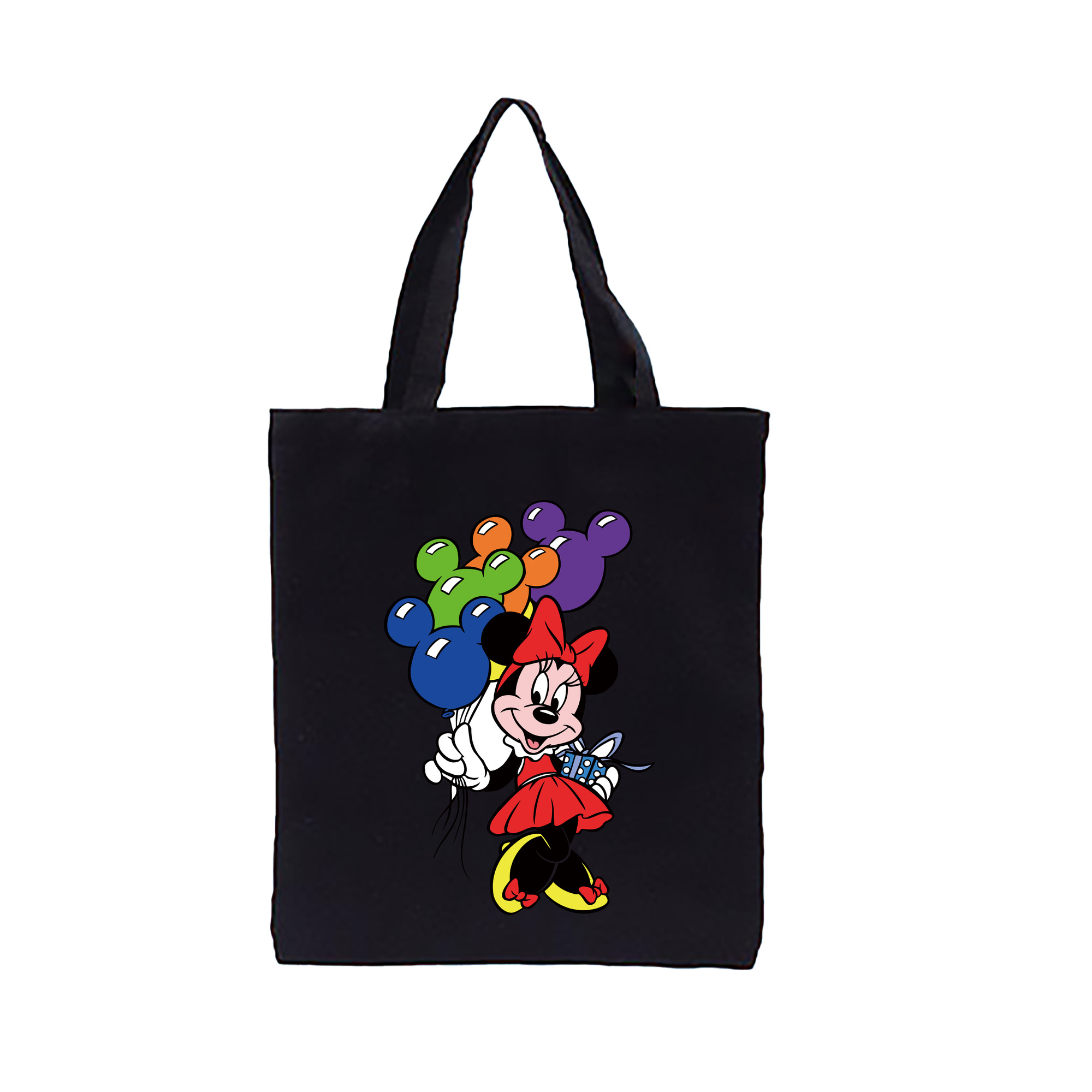 （画像用） ミッキーマウス Mickey Mouse 縦型キャンバス生地手提げバッグ　トートバッグ