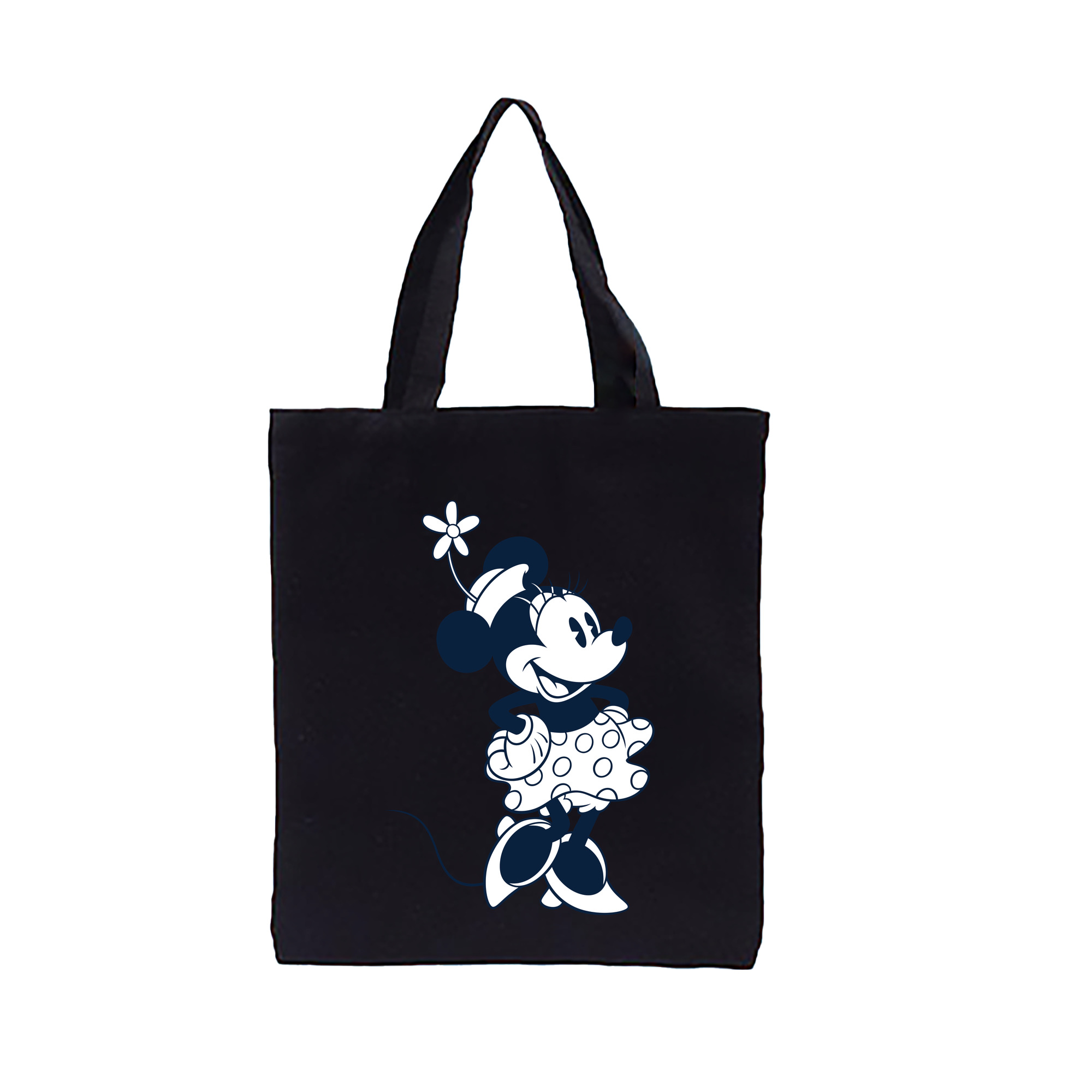 （画像用） ミッキーマウス Mickey Mouse 縦型キャンバス生地手提げバッグ　トートバッグ