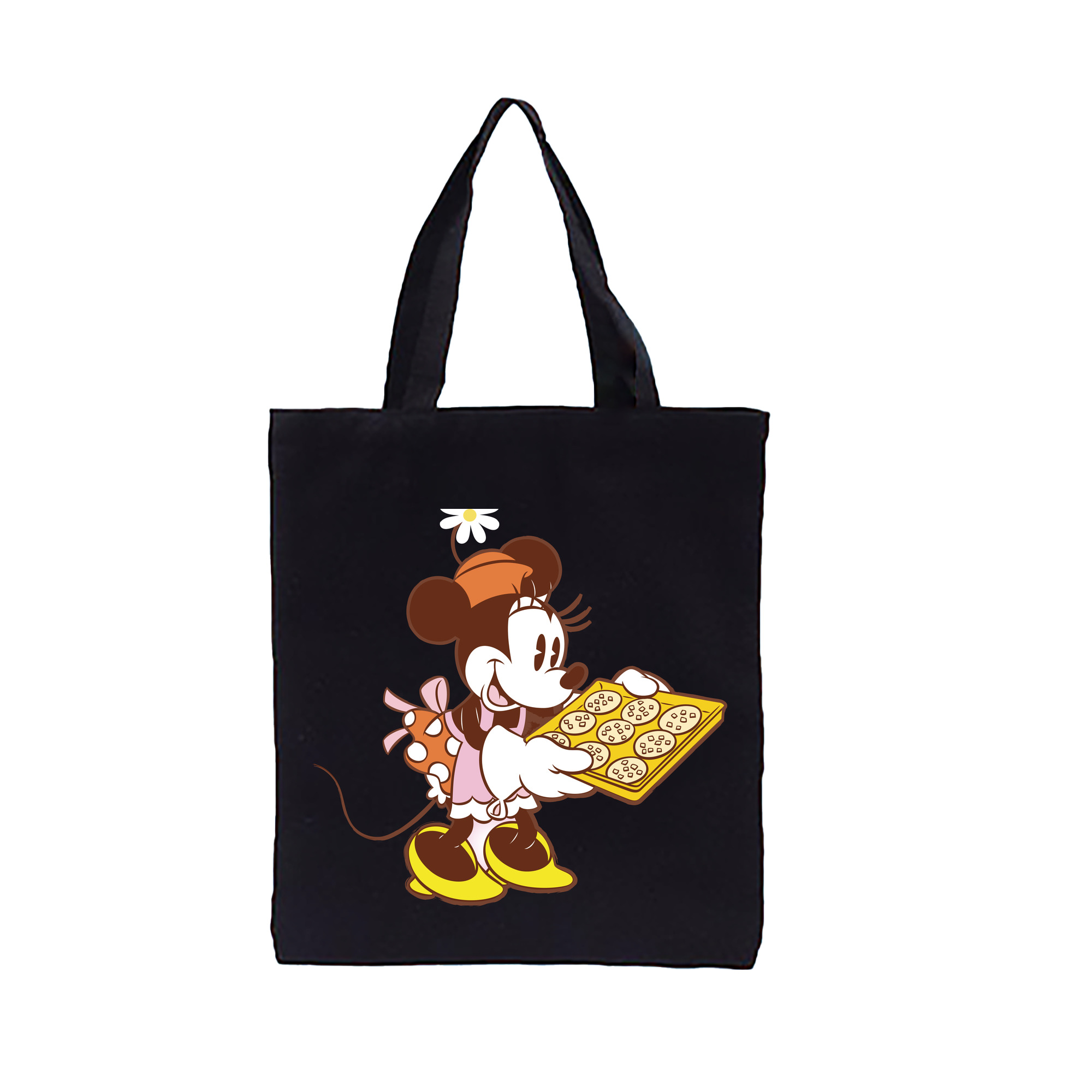 （画像用） ミッキーマウス Mickey Mouse 縦型キャンバス生地手提げバッグ　トートバッグ