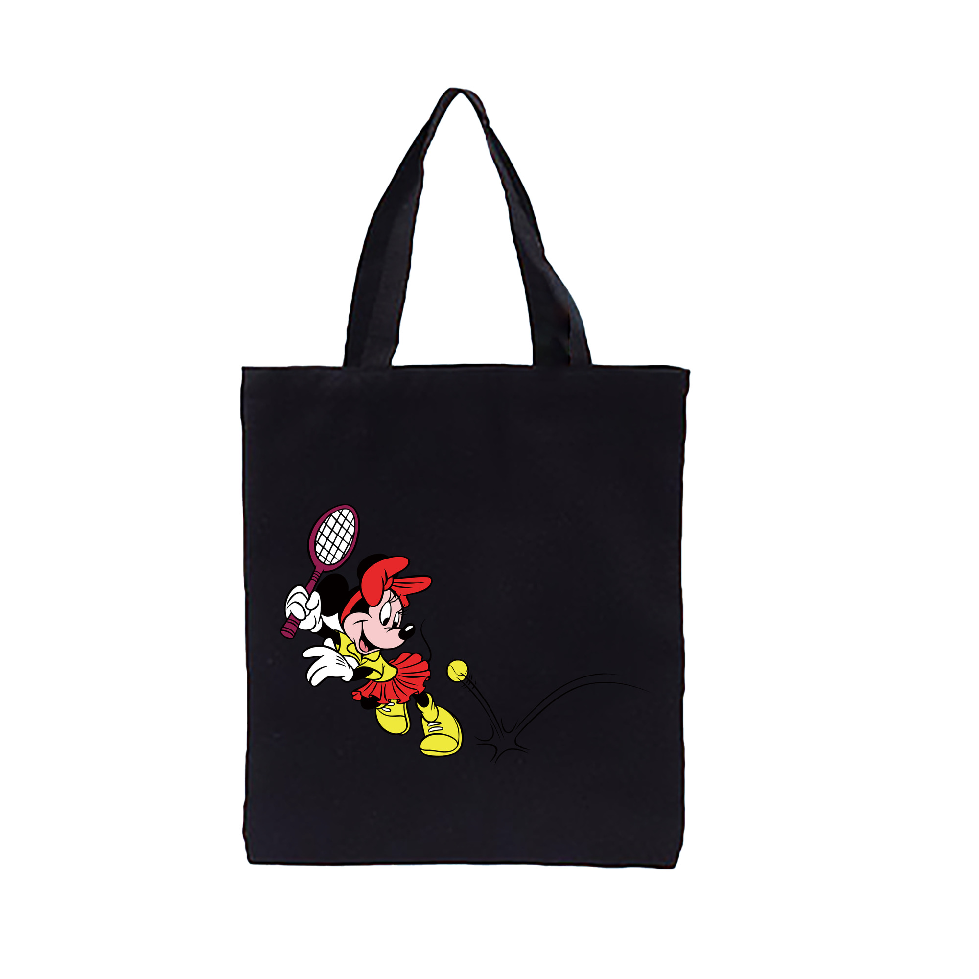 （画像用） ミッキーマウス Mickey Mouse 縦型キャンバス生地手提げバッグ　トートバッグ