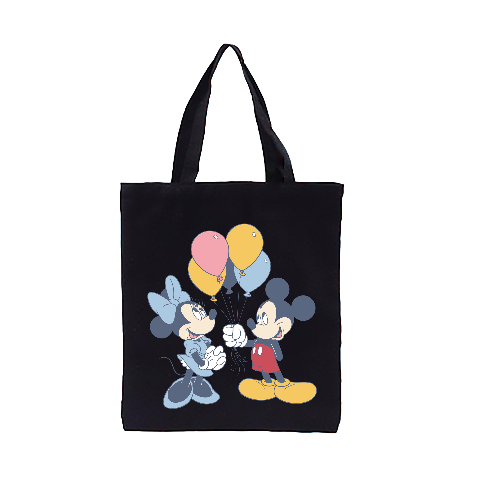 （画像用） ミッキーマウス Mickey Mouse 縦型キャンバス生地手提げバッグ　トートバッグ