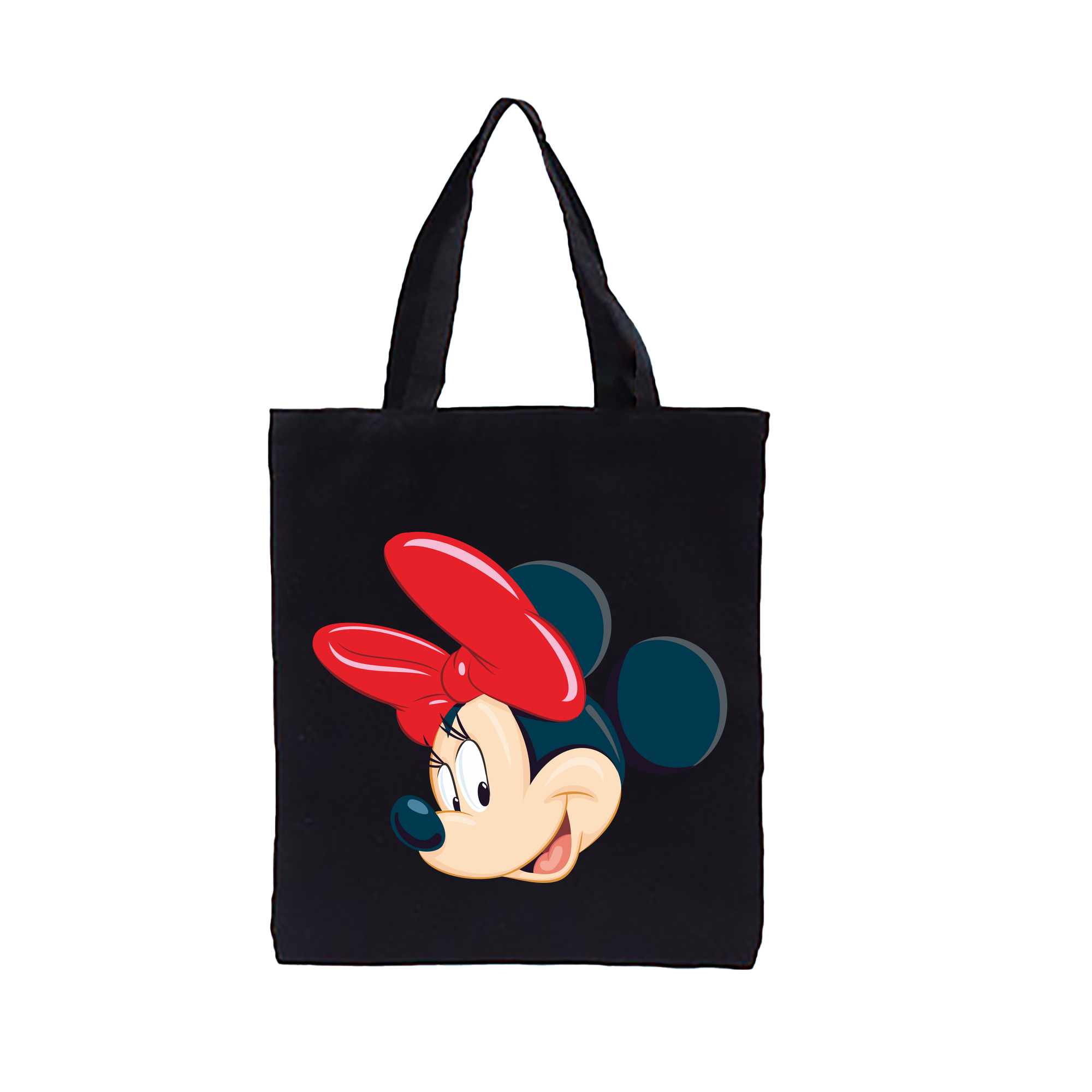 （画像用） ミッキーマウス Mickey Mouse 縦型キャンバス生地手提げバッグ　トートバッグ