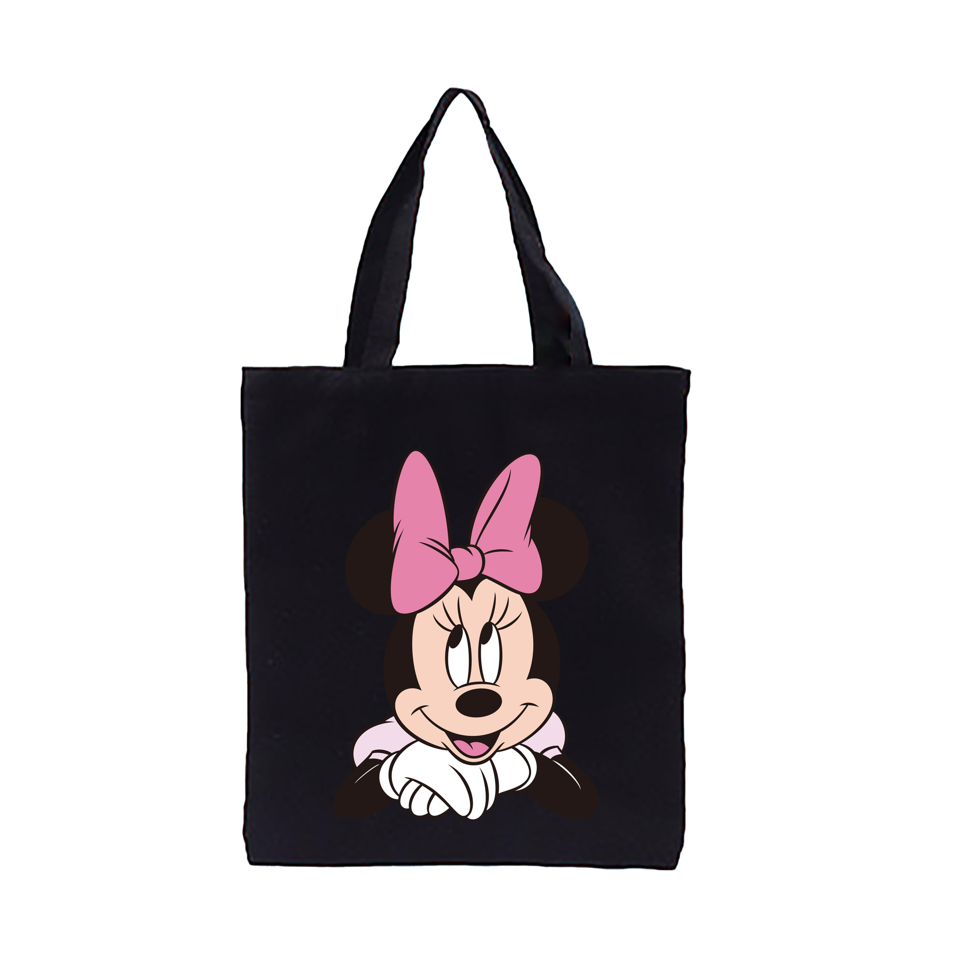 （画像用） ミッキーマウス Mickey Mouse 縦型キャンバス生地手提げバッグ　トートバッグ