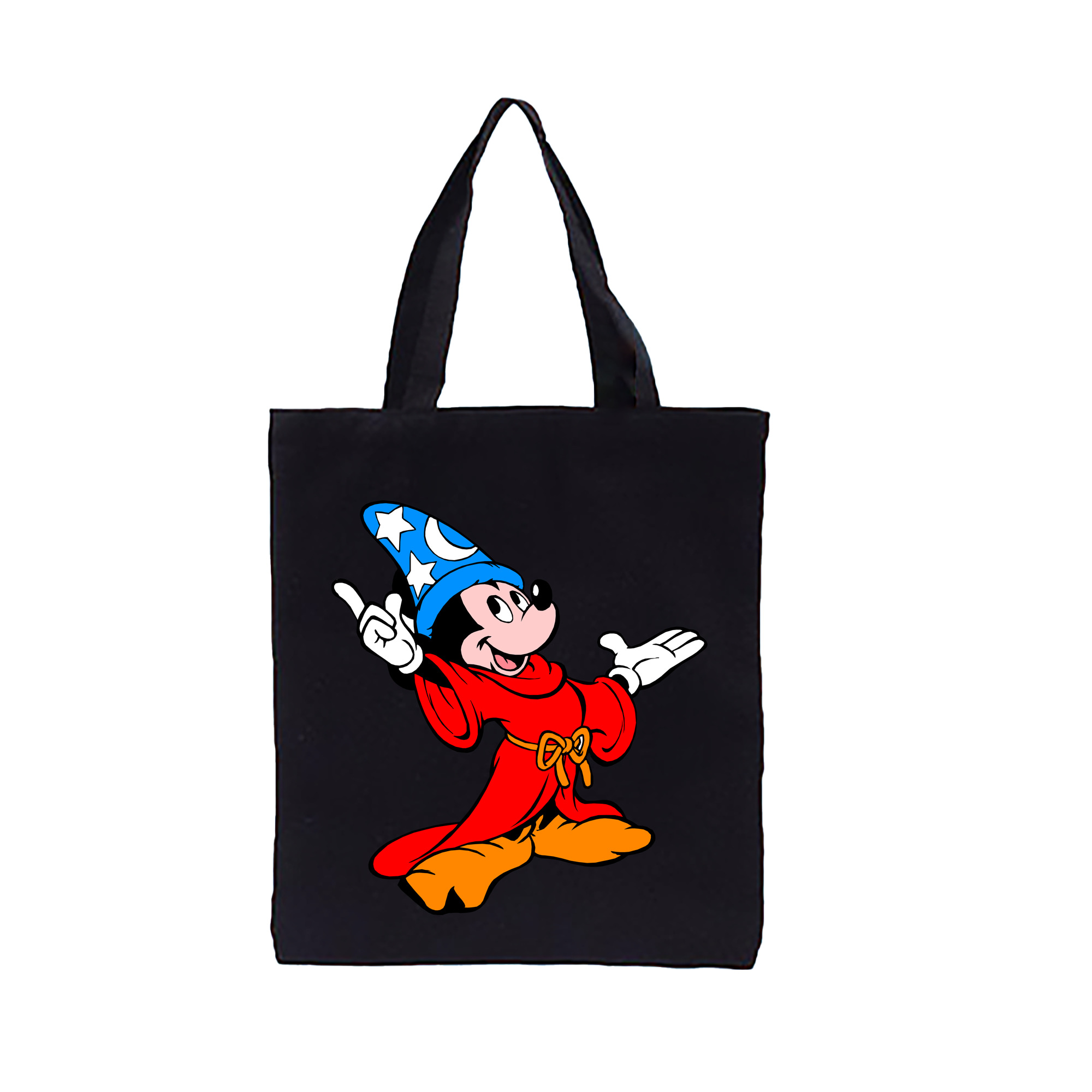 （画像用） ミッキーマウス Mickey Mouse 縦型キャンバス生地手提げバッグ　トートバッグ