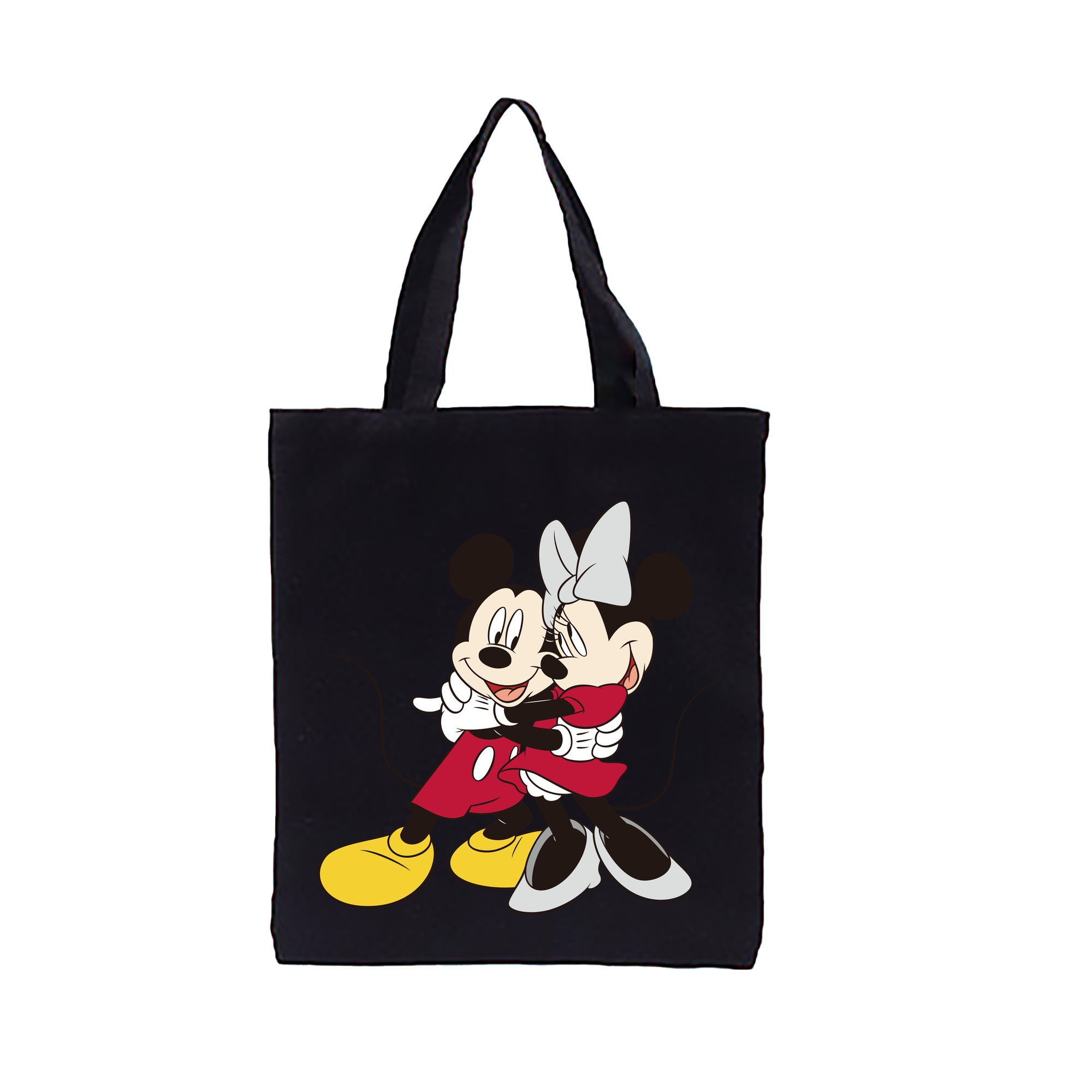 ミッキーマウス Mickey Mouse 縦型キャンバス生地手提げバッグ　トートバッグ