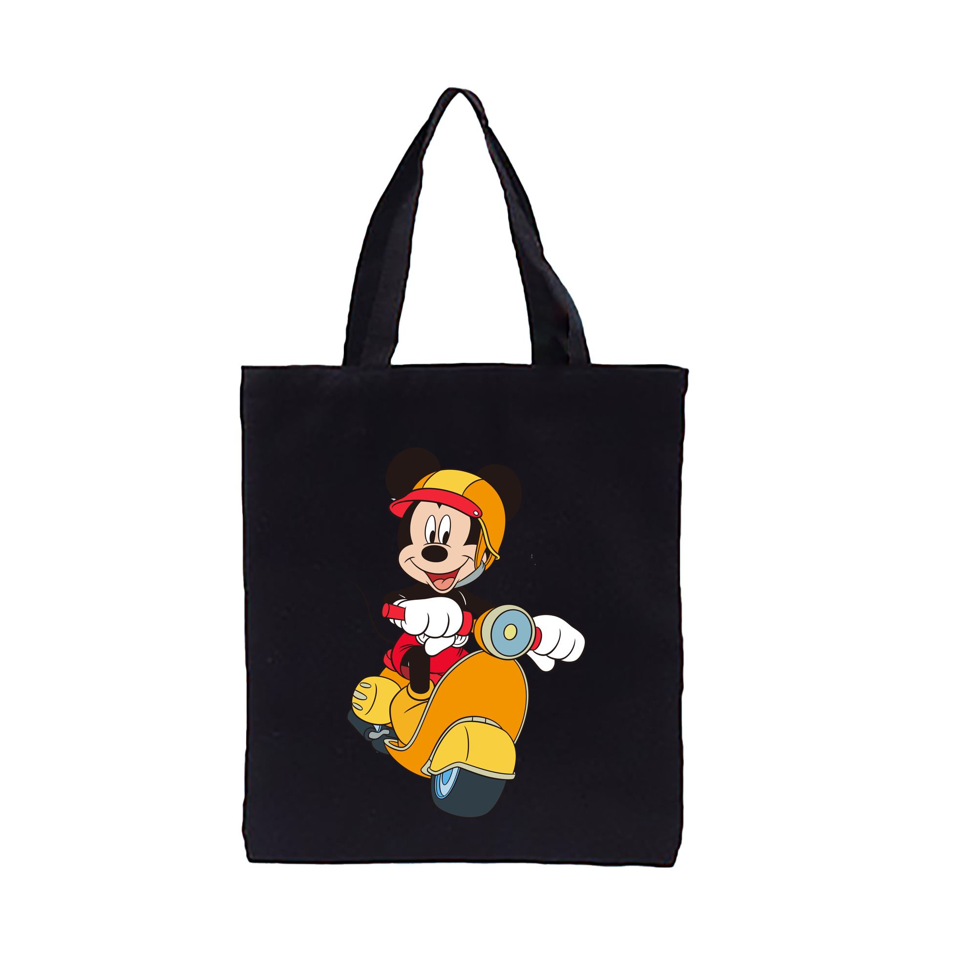 ミッキーマウス Mickey Mouse 縦型キャンバス生地手提げバッグ　トートバッグ