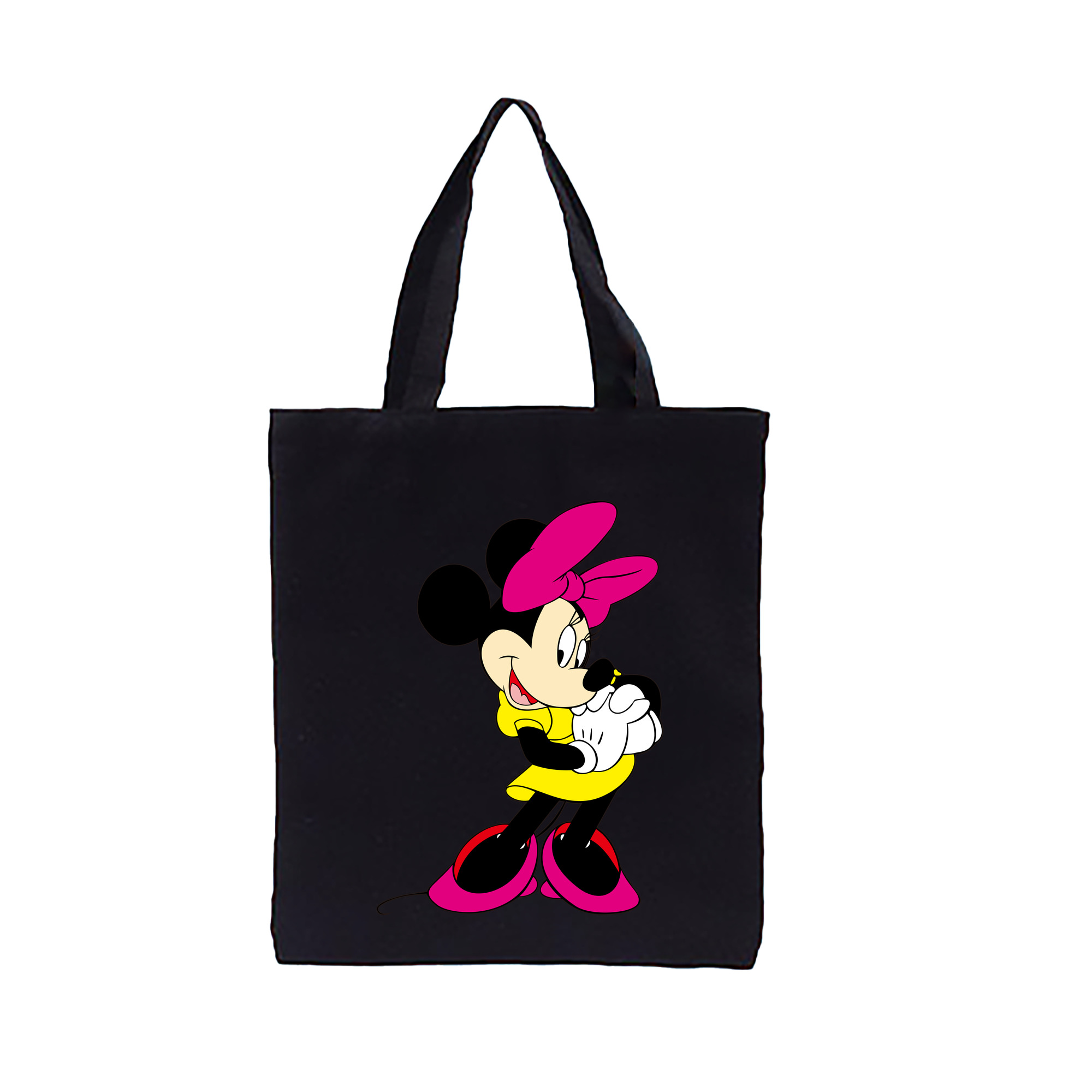 （画像用） ミッキーマウス Mickey Mouse 縦型キャンバス生地手提げバッグ　トートバッグ