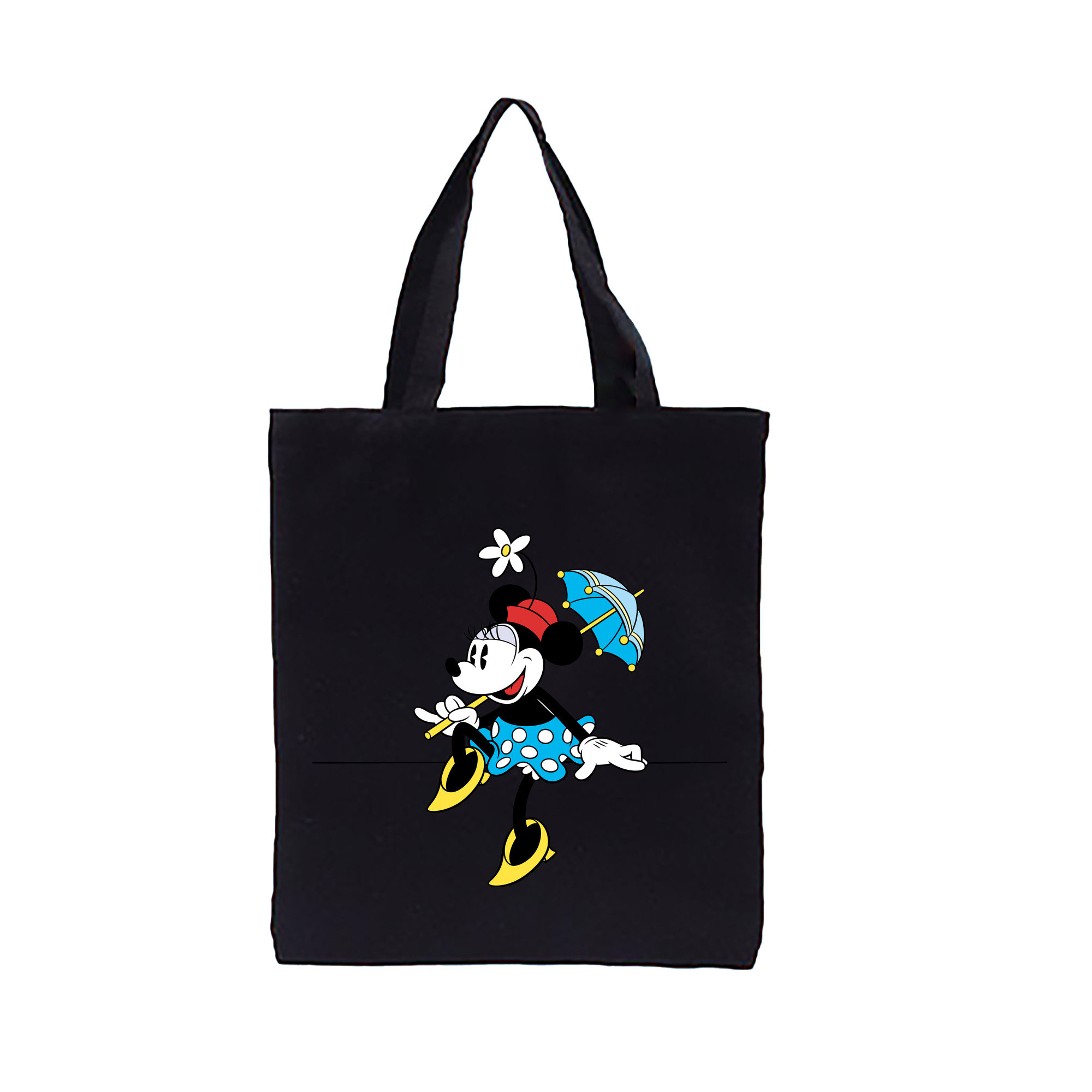 （画像用） ミッキーマウス Mickey Mouse 縦型キャンバス生地手提げバッグ　トートバッグ